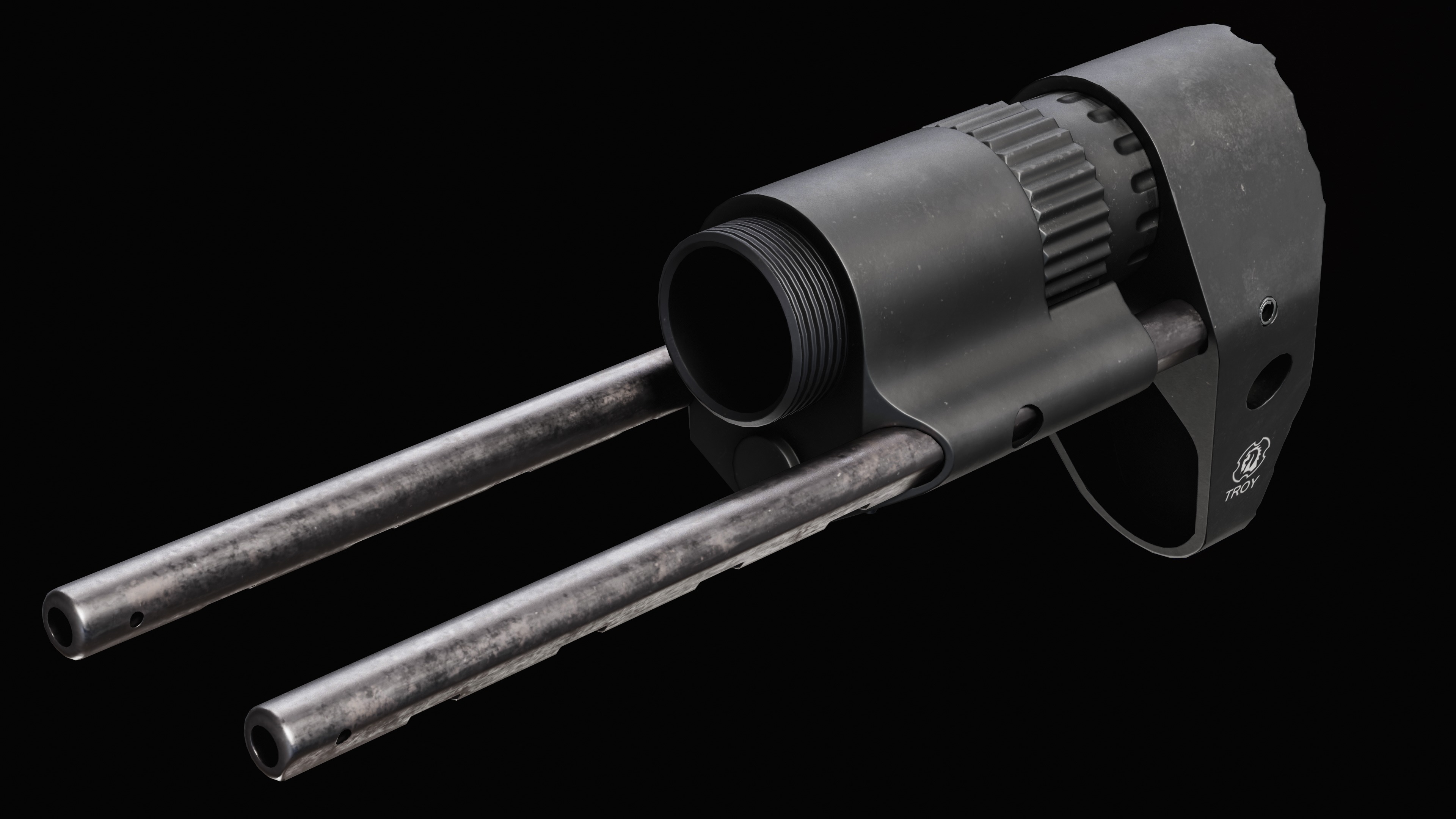 M7A1 PDW Stock Low-poly 3D model_5