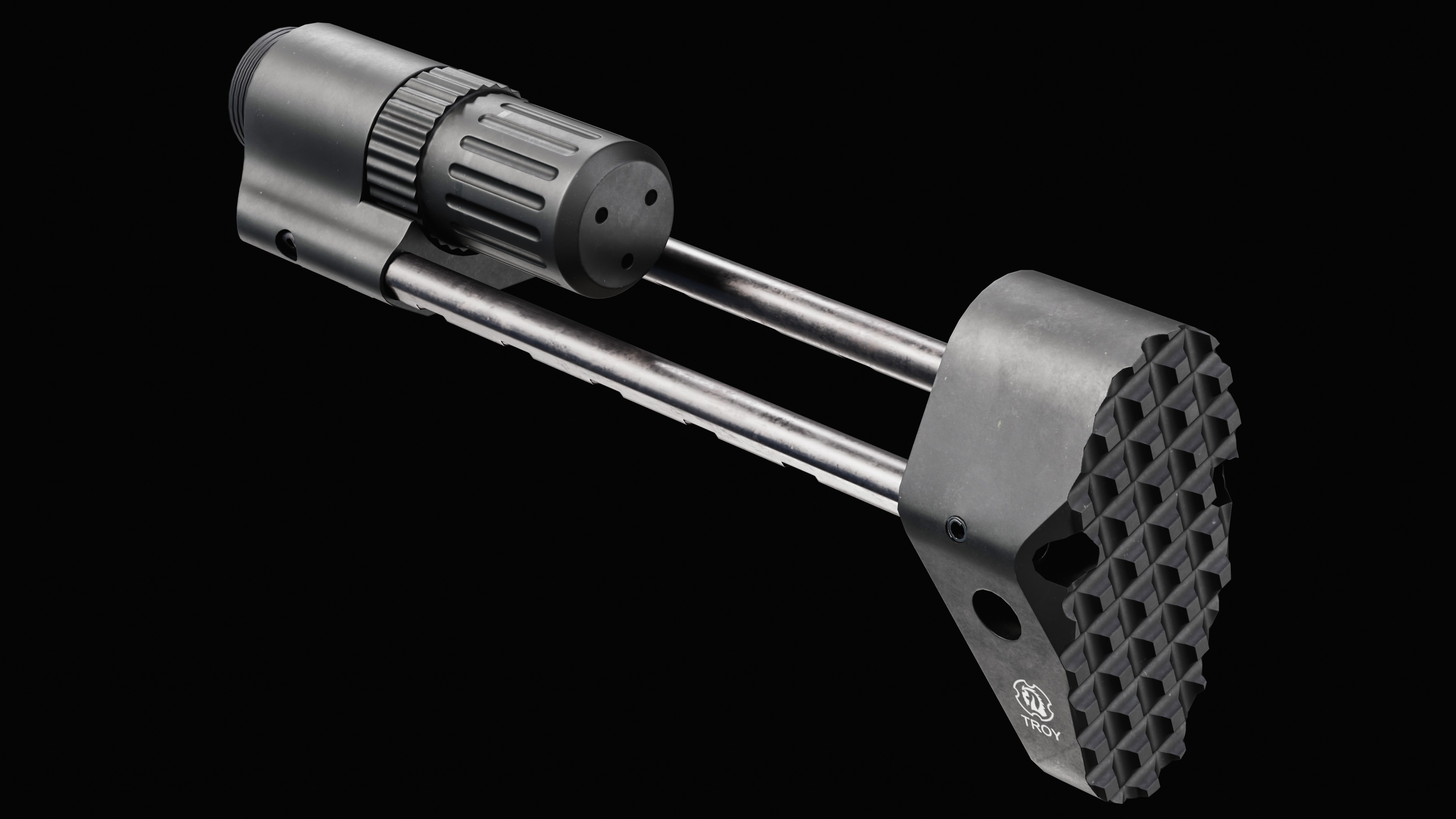 M7A1 PDW Stock Low-poly 3D model_9