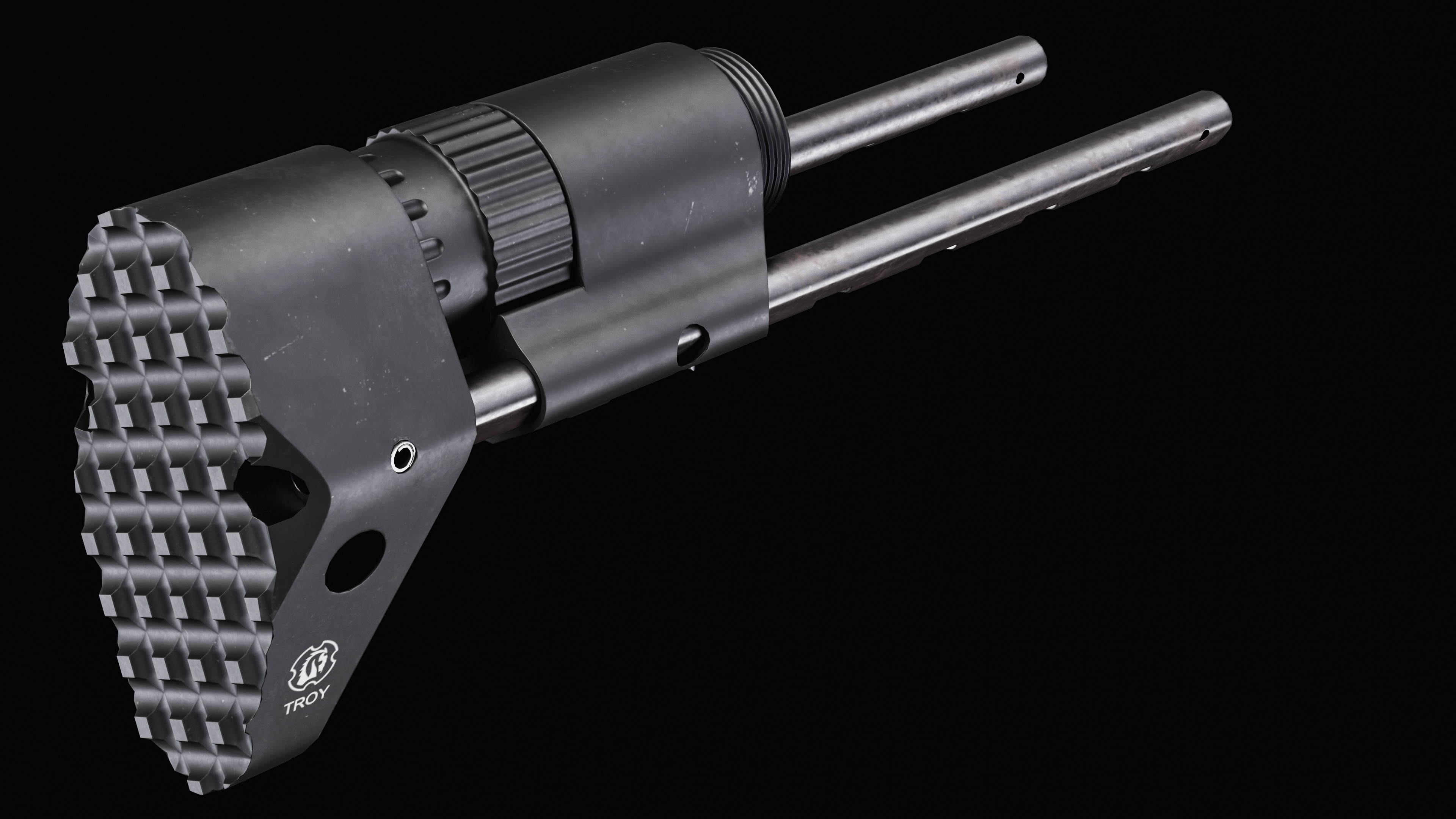 M7A1 PDW Stock Low-poly 3D model_4