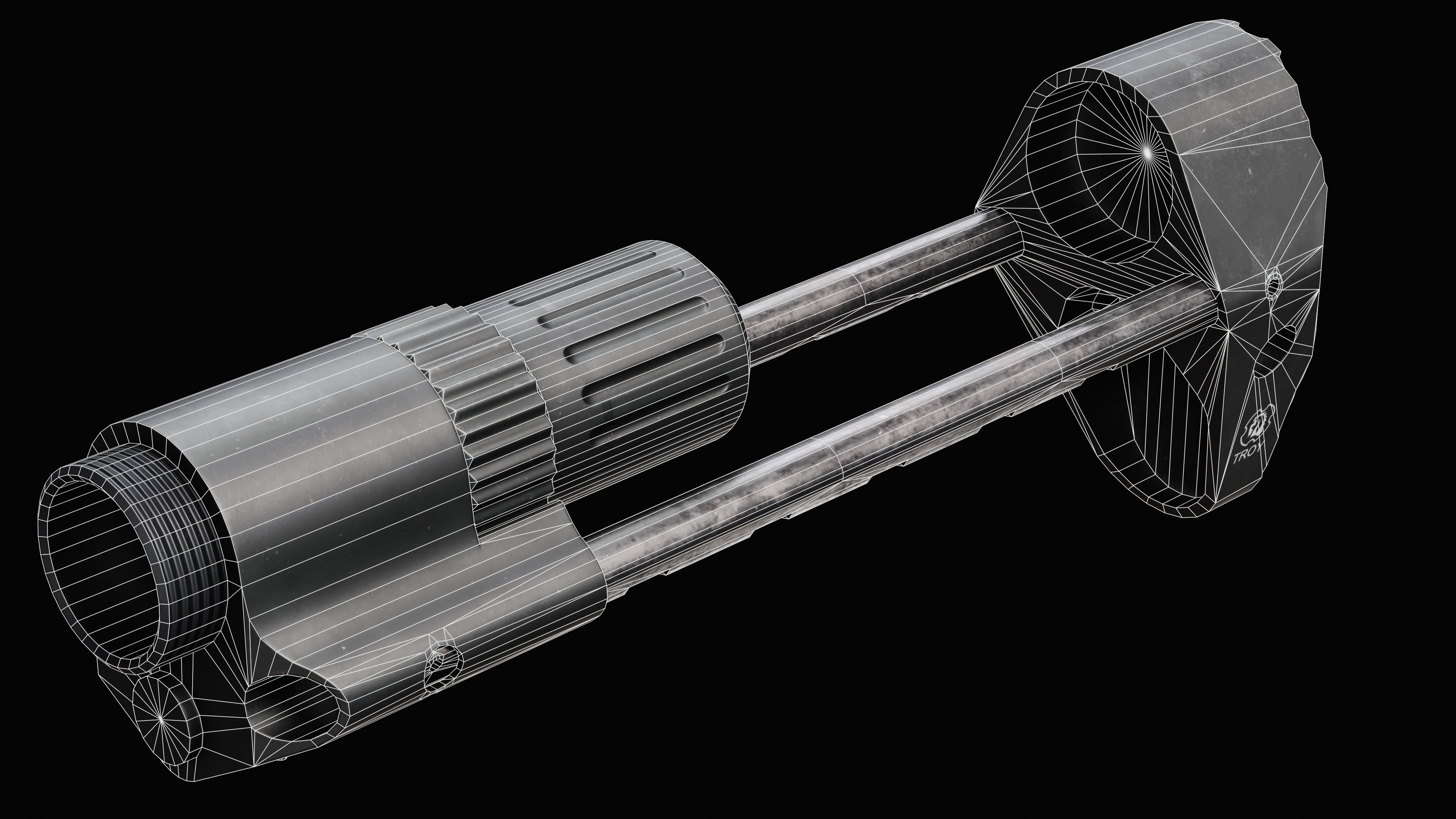 M7A1 PDW Stock Low-poly 3D model_26