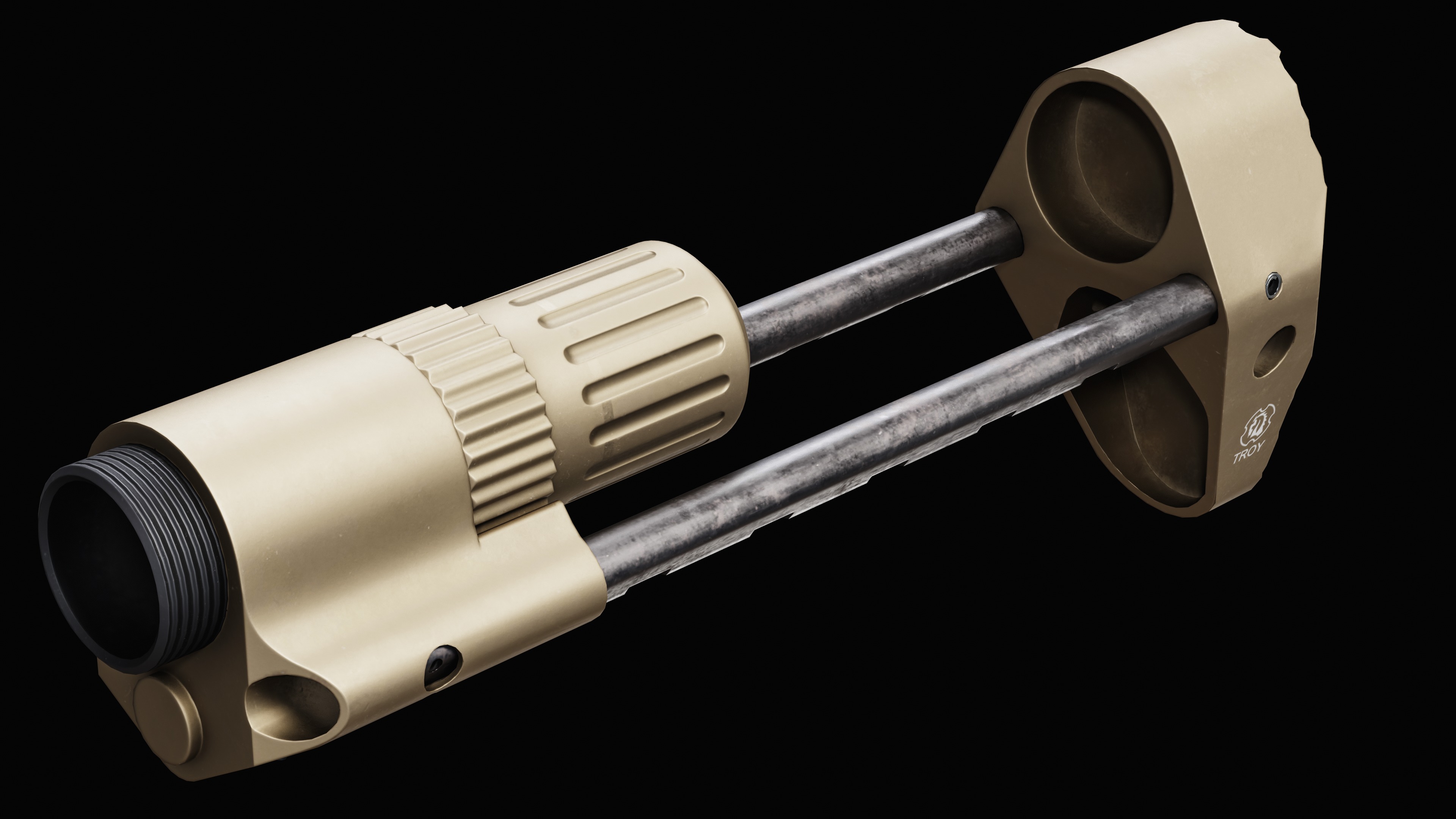 M7A1 PDW Stock Low-poly 3D model_18