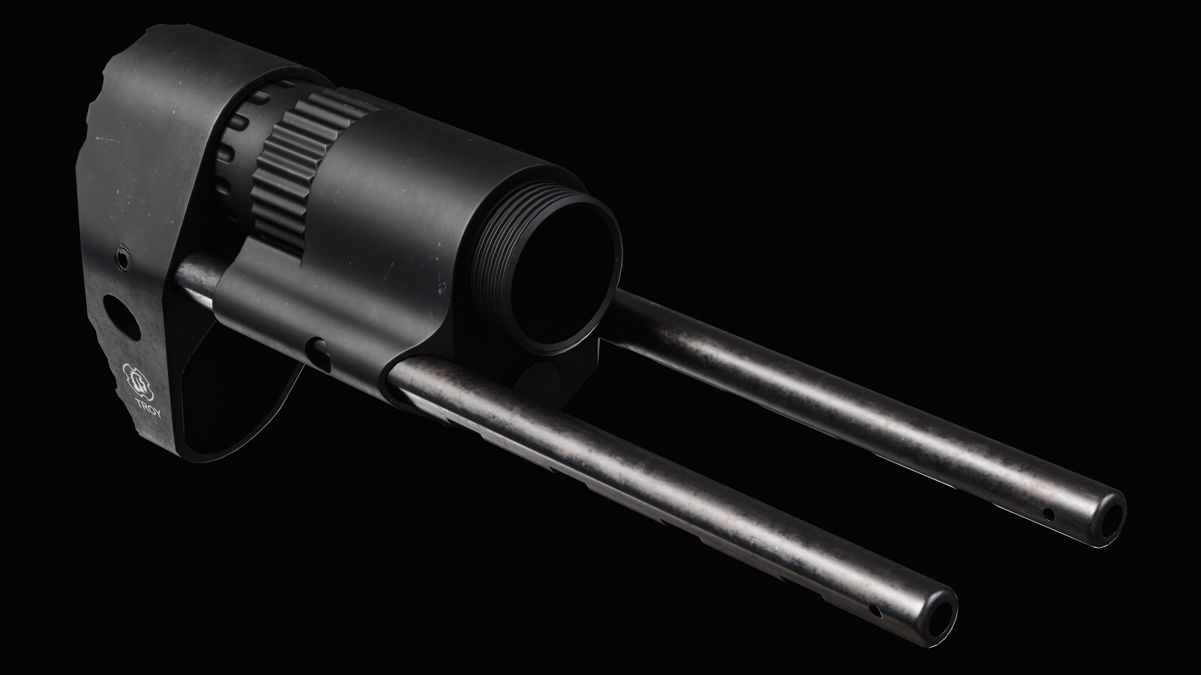 M7A1 PDW Stock Low-poly 3D model_3