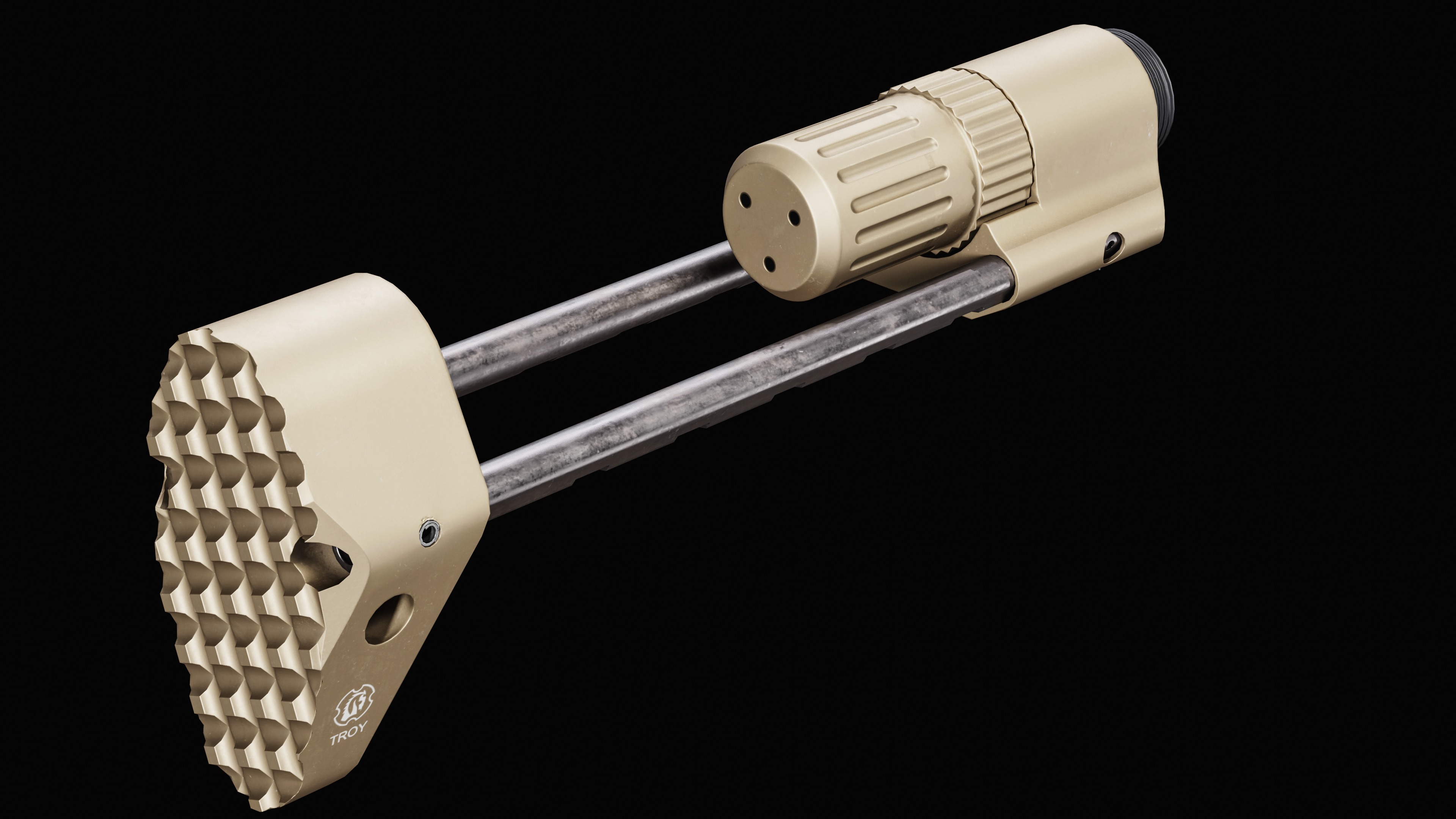 M7A1 PDW Stock Low-poly 3D model_16