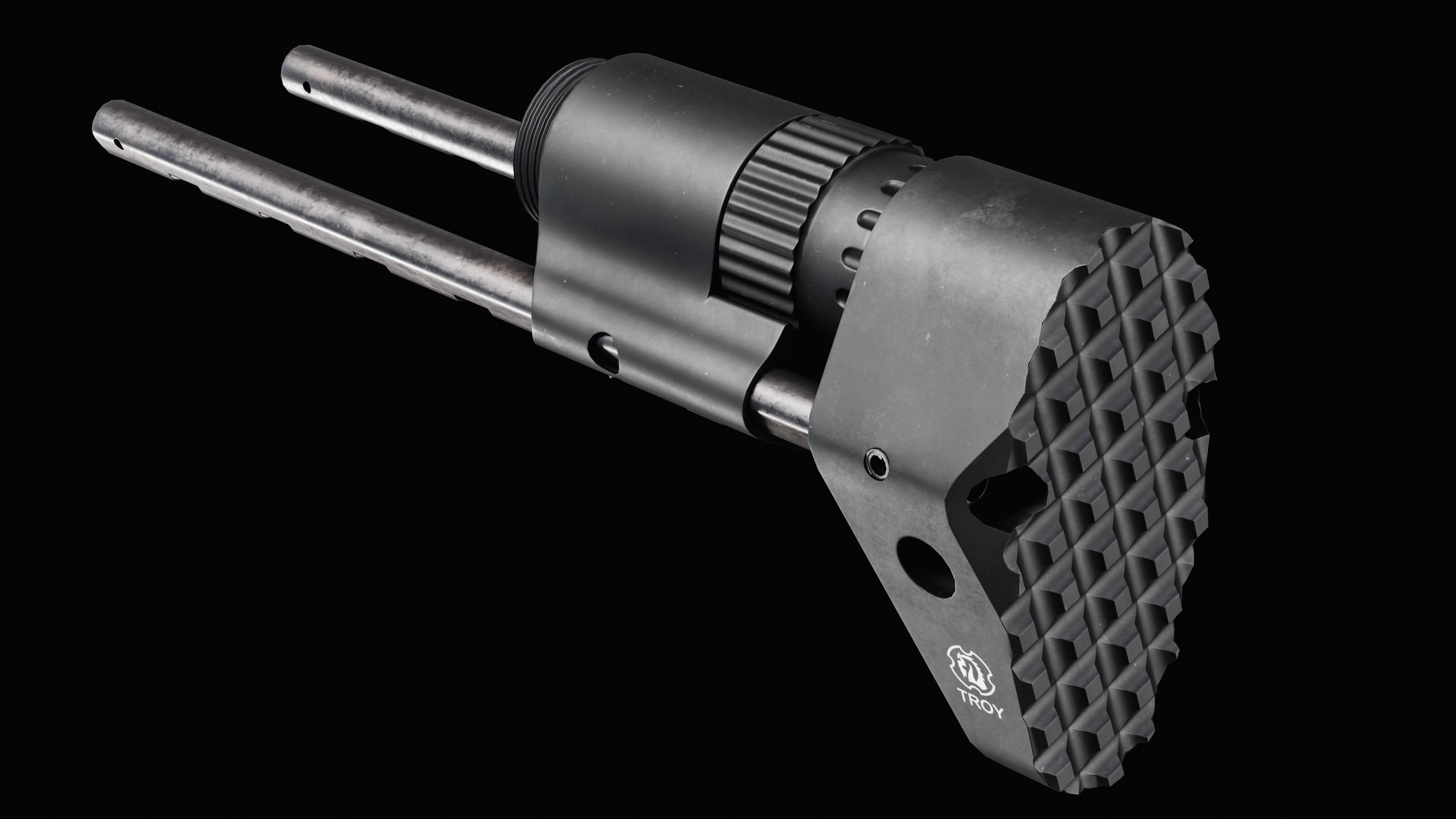 M7A1 PDW Stock Low-poly 3D model_6