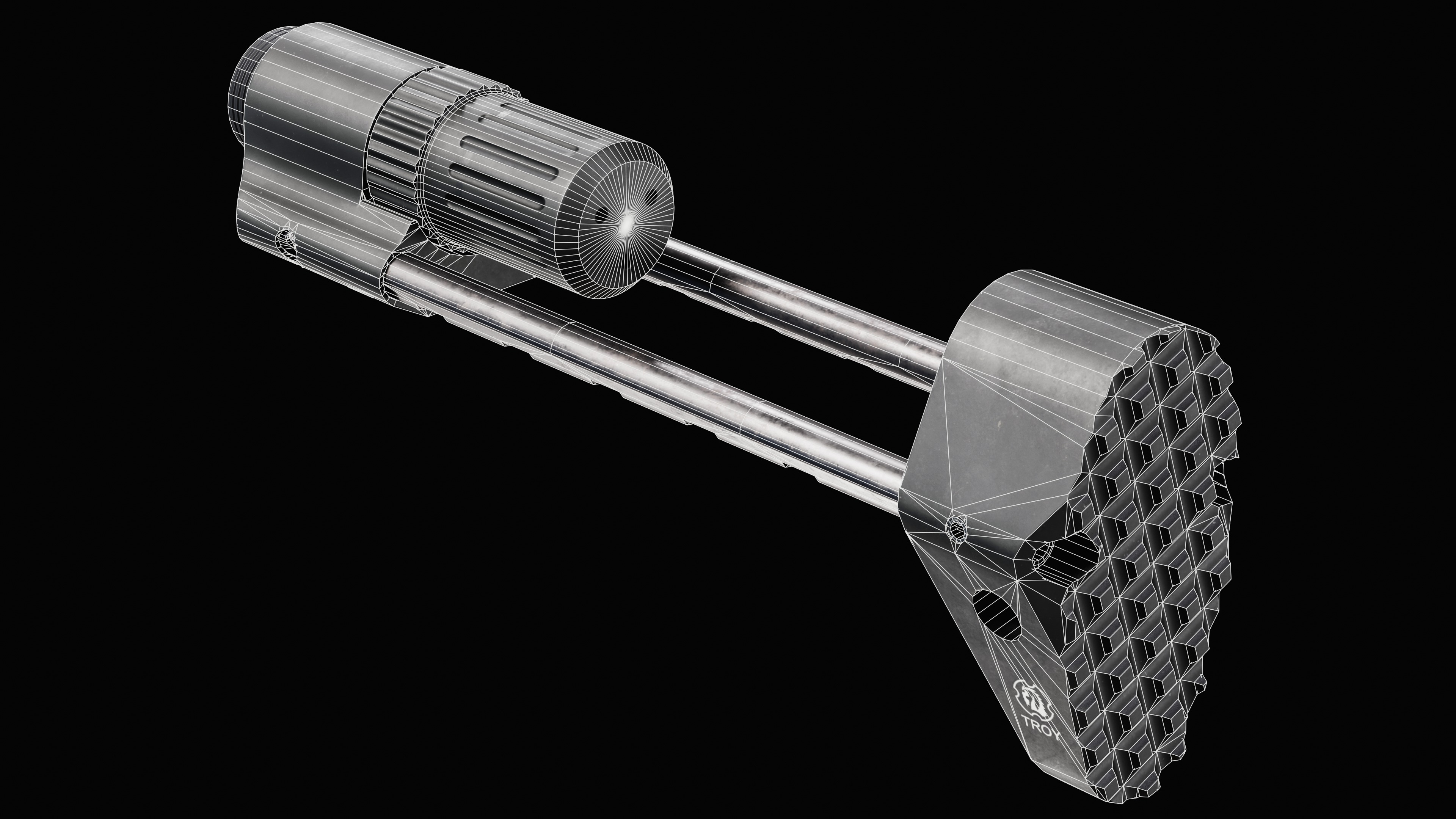 M7A1 PDW Stock Low-poly 3D model_25