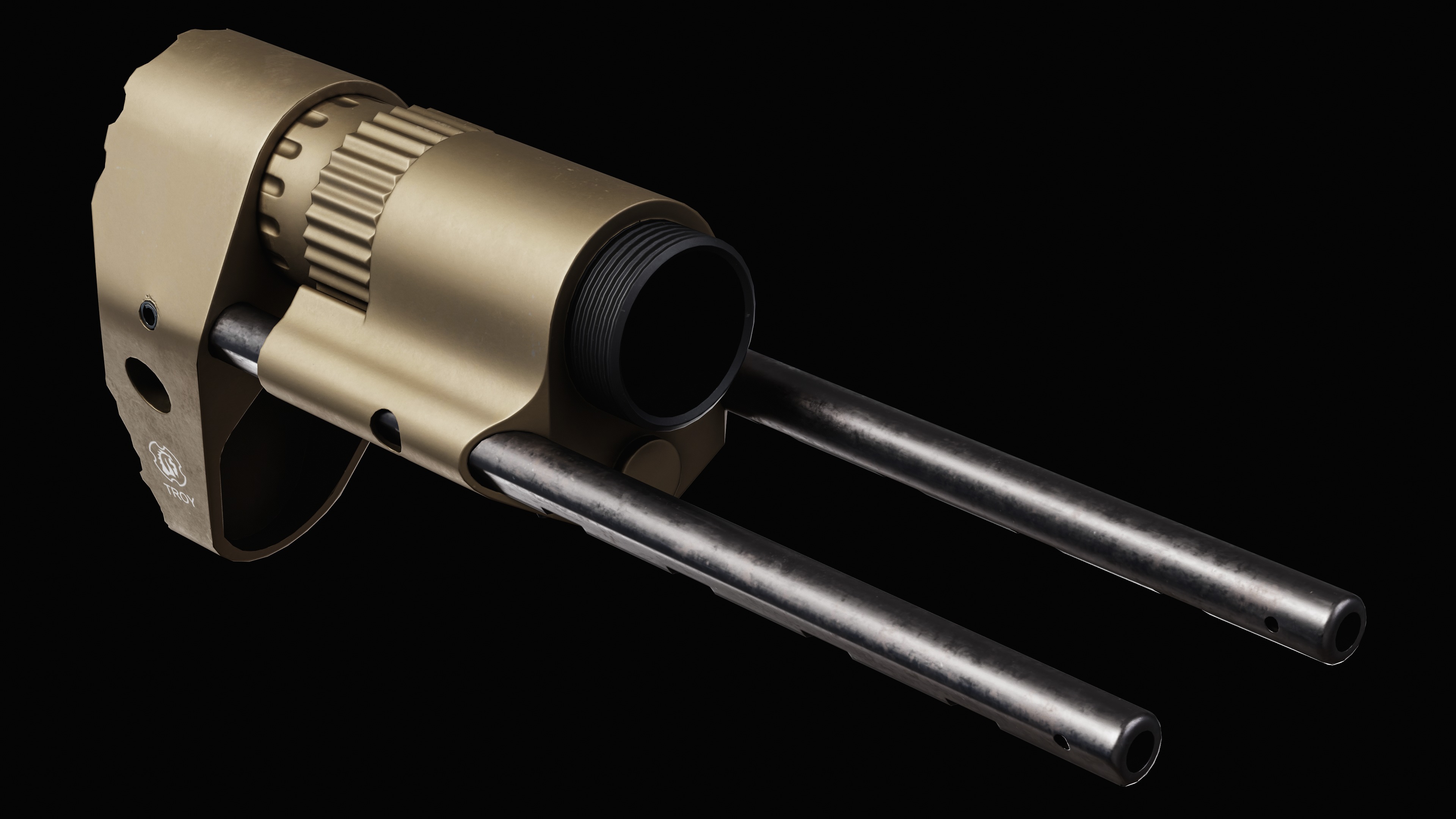 M7A1 PDW Stock Low-poly 3D model_11