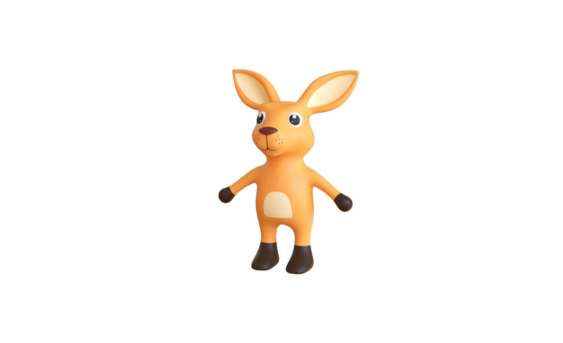 High-Quality 3D Cute Kangaroo for Games Low-poly 3D model_0