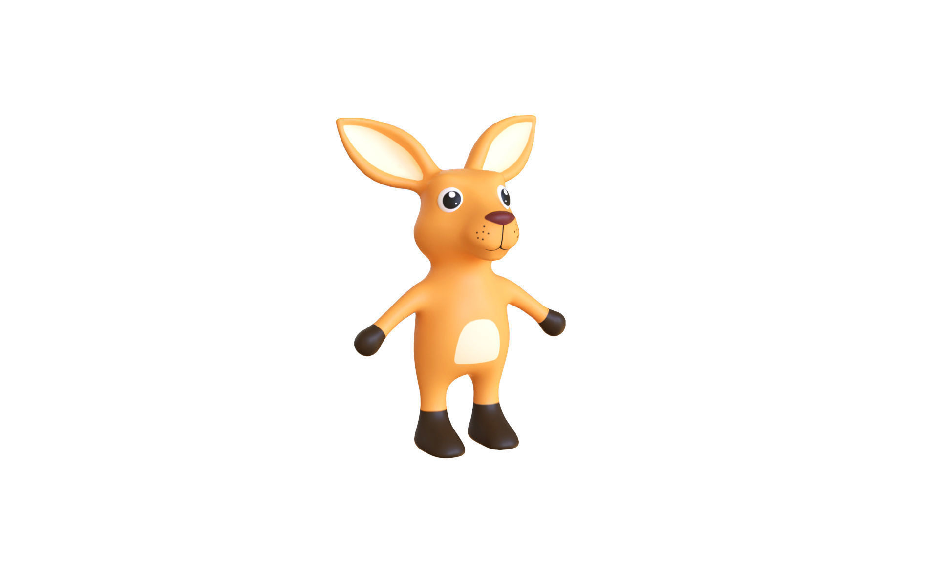 High-Quality 3D Cute Kangaroo for Games Low-poly 3D model_6
