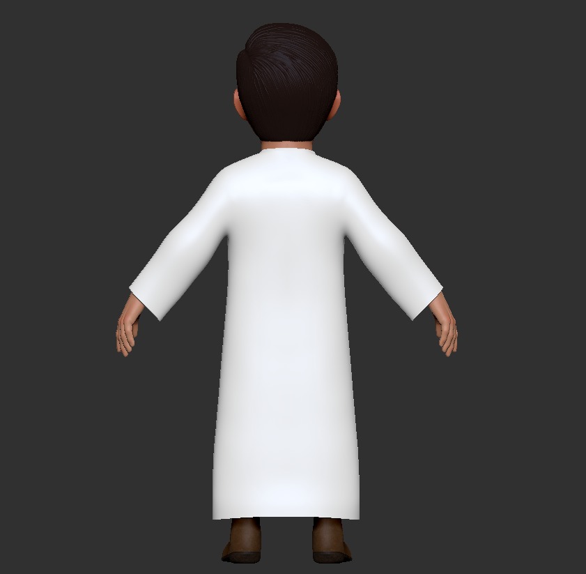 Cartoon ArabFamily Character Pack  Low-poly 3D model_14