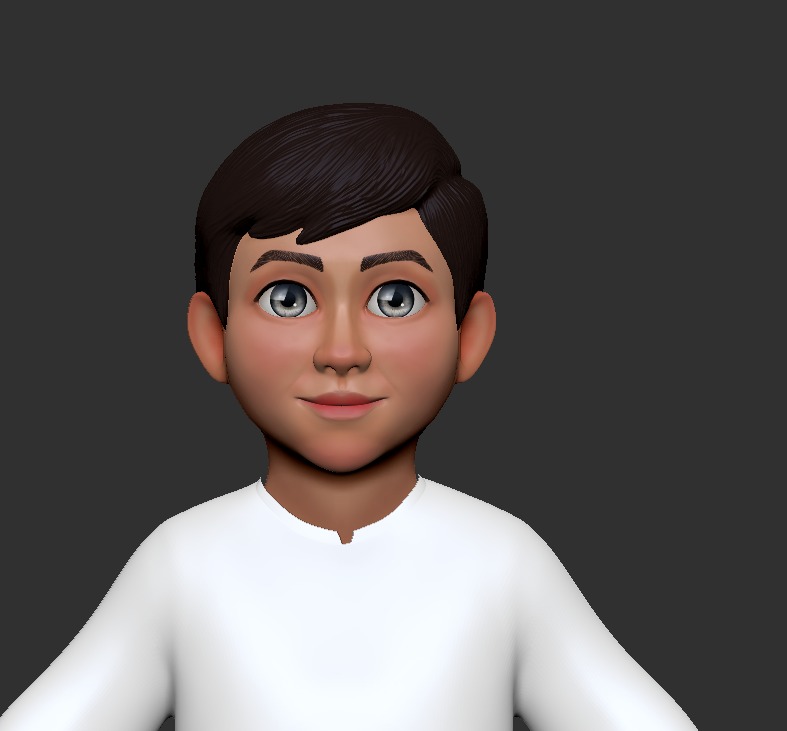 Cartoon ArabFamily Character Pack  Low-poly 3D model_11