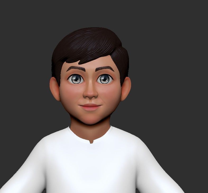 Cartoon ArabFamily Character Pack  Low-poly 3D model_15