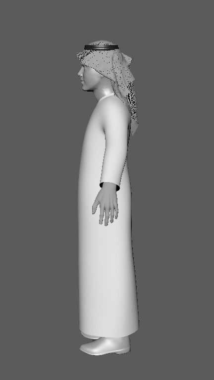 Cartoon ArabFamily Character Pack  Low-poly 3D model_32