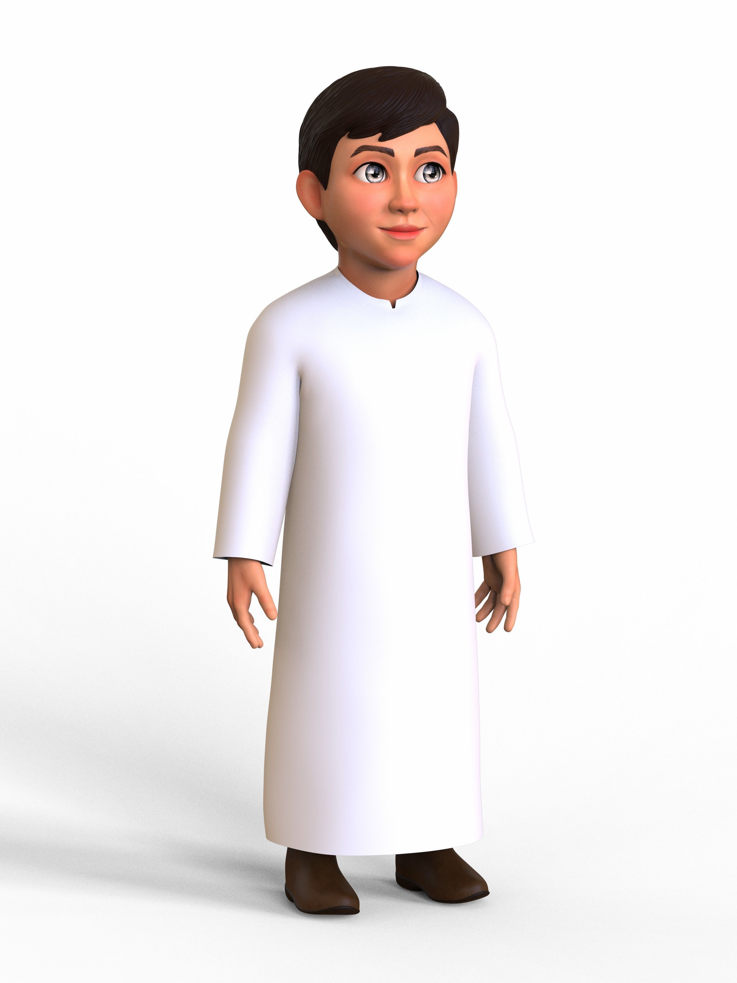 Cartoon ArabFamily Character Pack  Low-poly 3D model_30