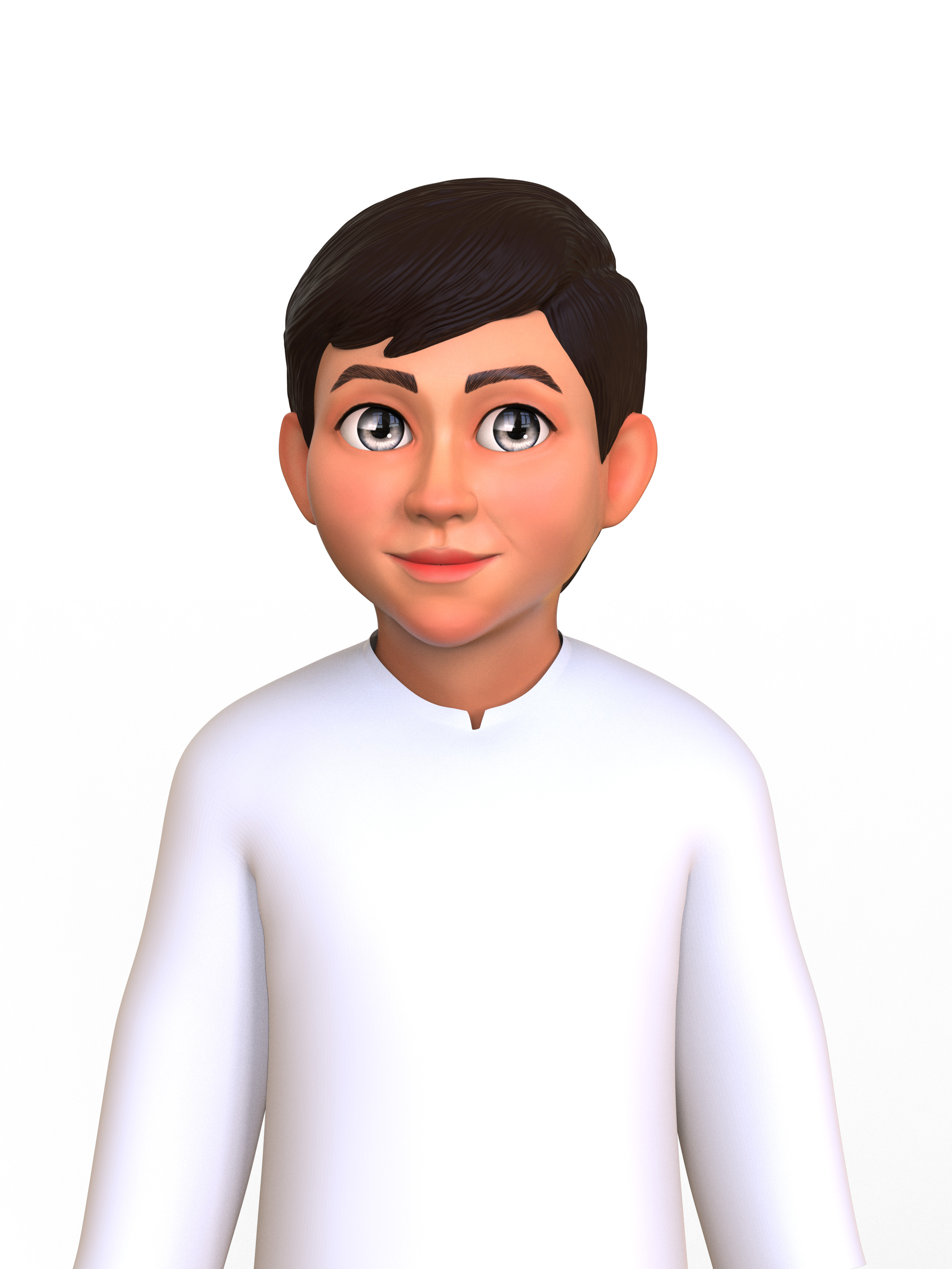 Cartoon ArabFamily Character Pack  Low-poly 3D model_4