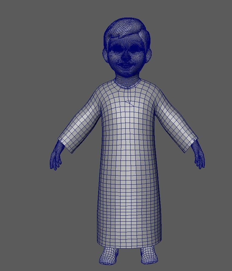 Cartoon ArabFamily Character Pack  Low-poly 3D model_17