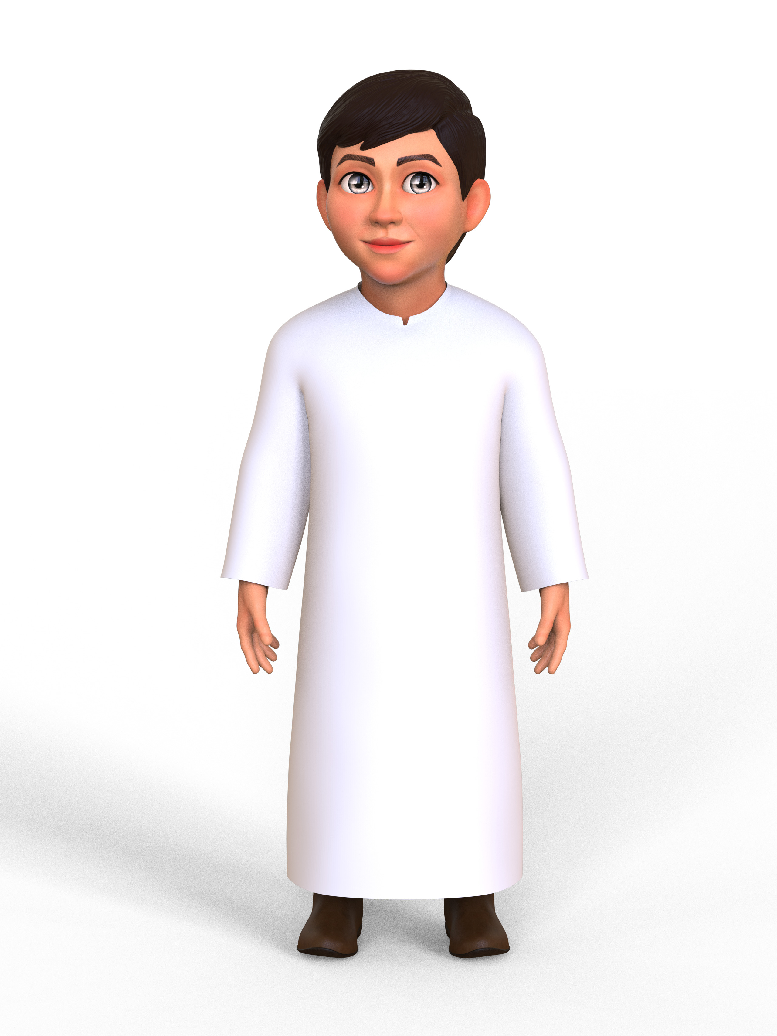 Cartoon ArabFamily Character Pack  Low-poly 3D model_29