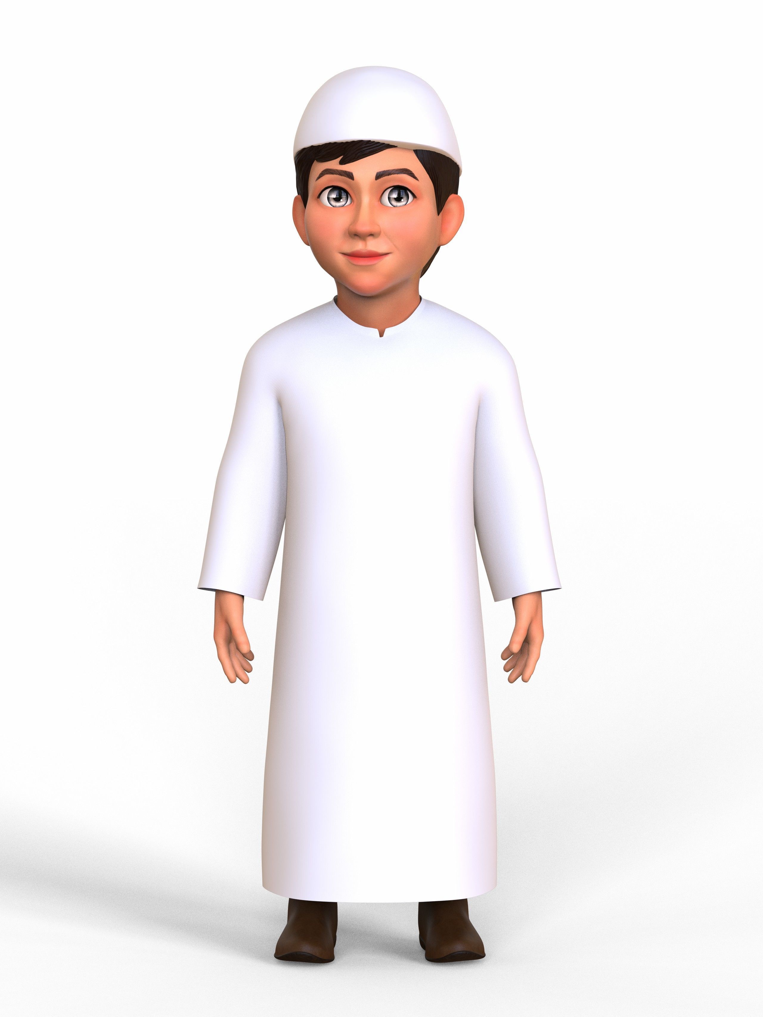Cartoon ArabFamily Character Pack  Low-poly 3D model_27