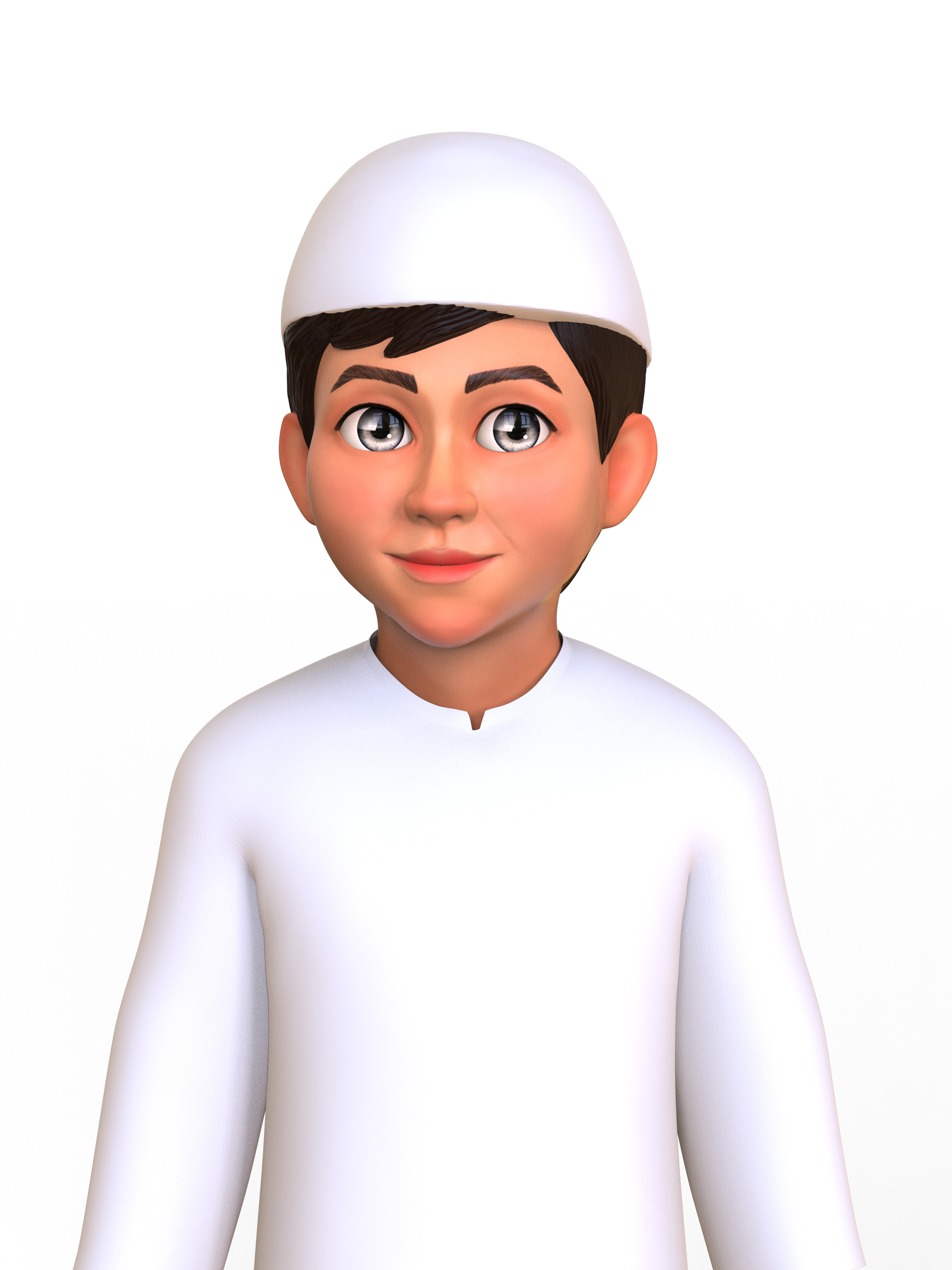 Cartoon ArabFamily Character Pack  Low-poly 3D model_28