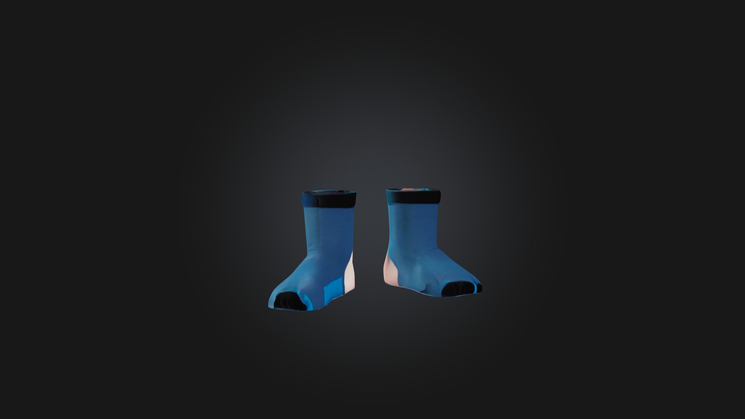 Toe Socks Low-poly 3D model_4