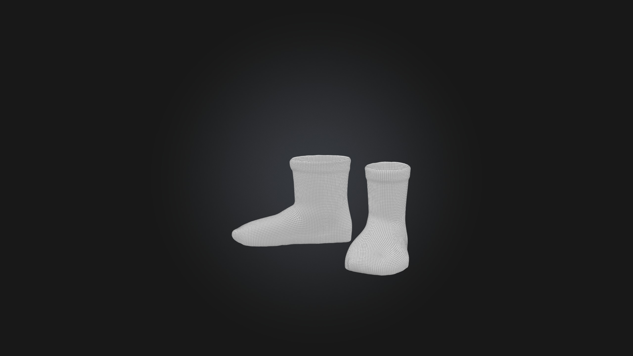 Toe Socks Low-poly 3D model_2