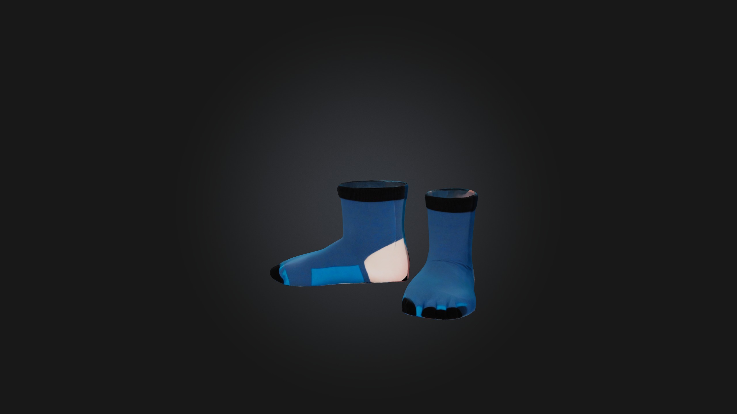 Toe Socks Low-poly 3D model_1