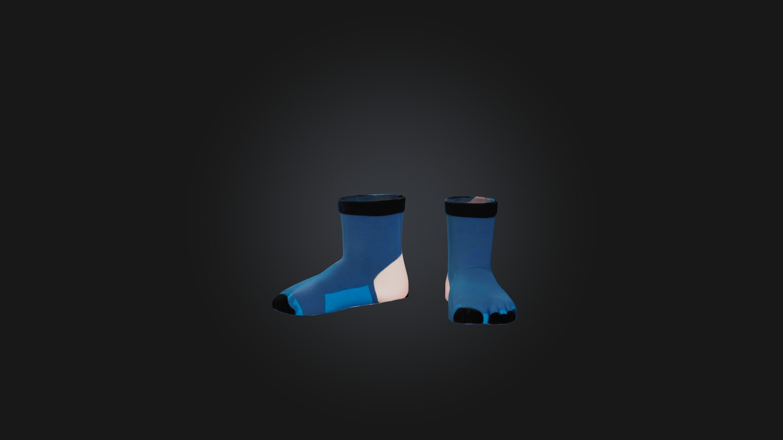 Toe Socks Low-poly 3D model_3