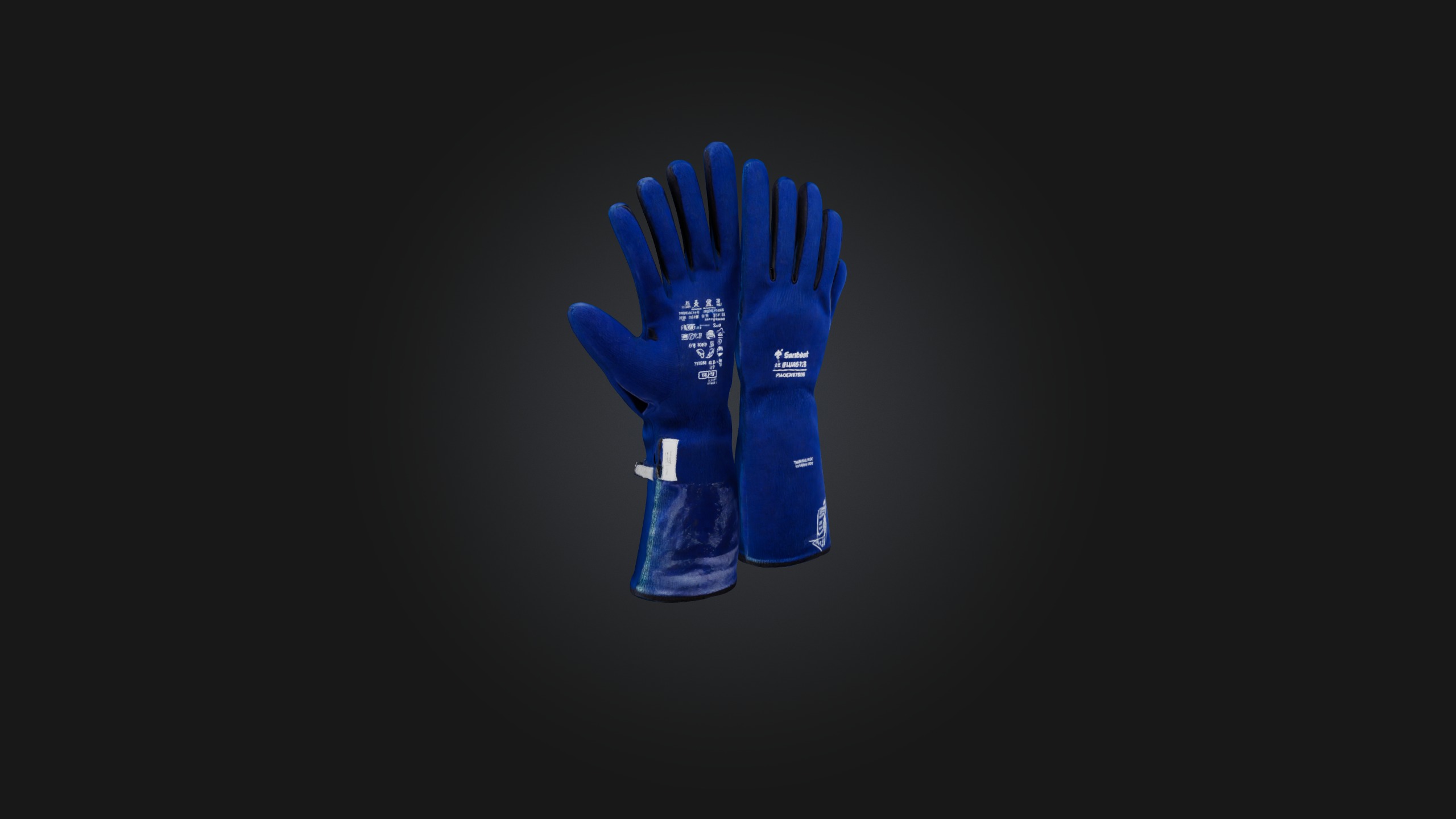 Thermal insulated gloves Low-poly 3D model_5