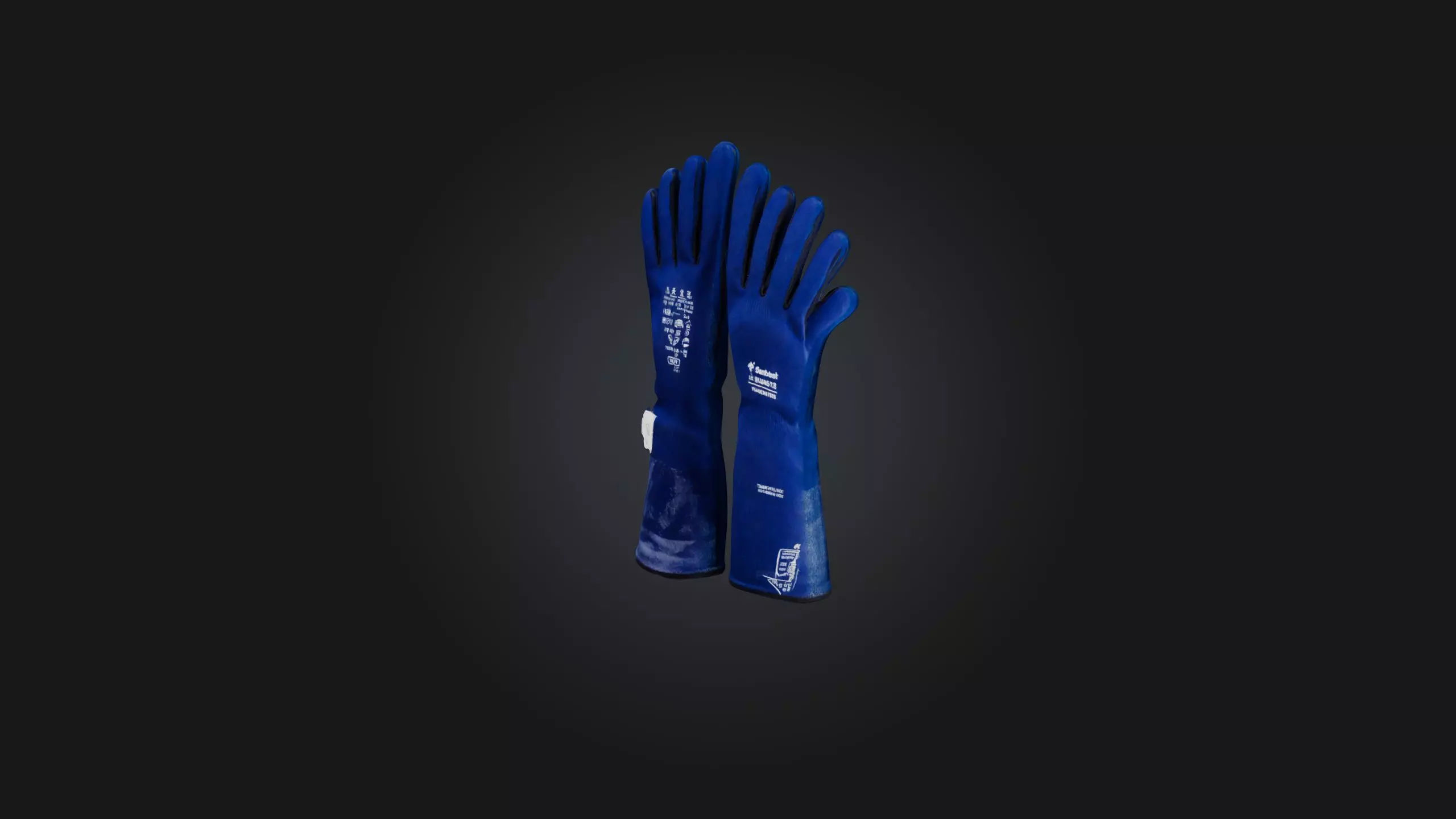 Thermal insulated gloves Low-poly 3D model_0