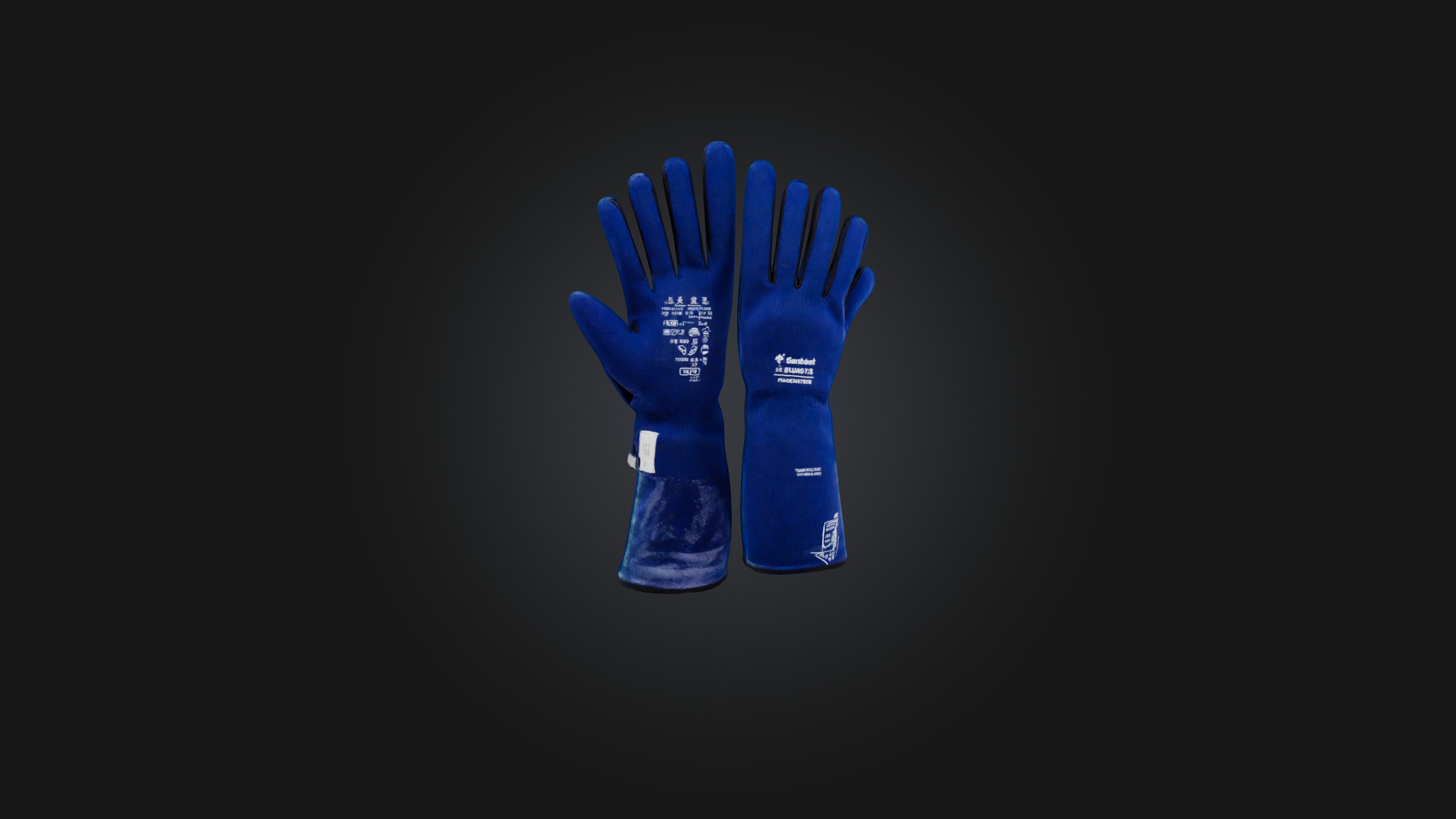 Thermal insulated gloves Low-poly 3D model_2