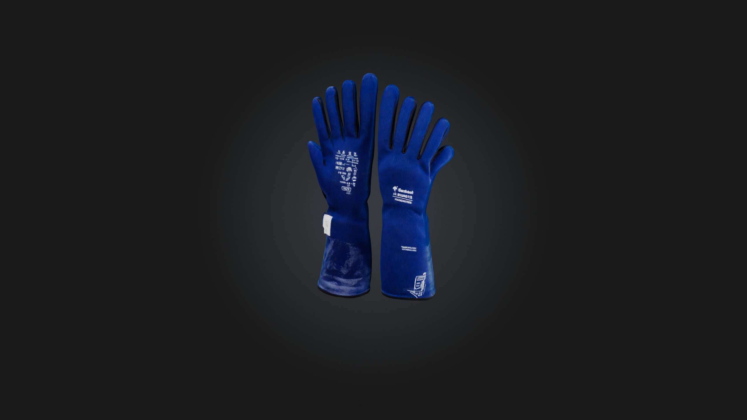 Thermal insulated gloves Low-poly 3D model_1
