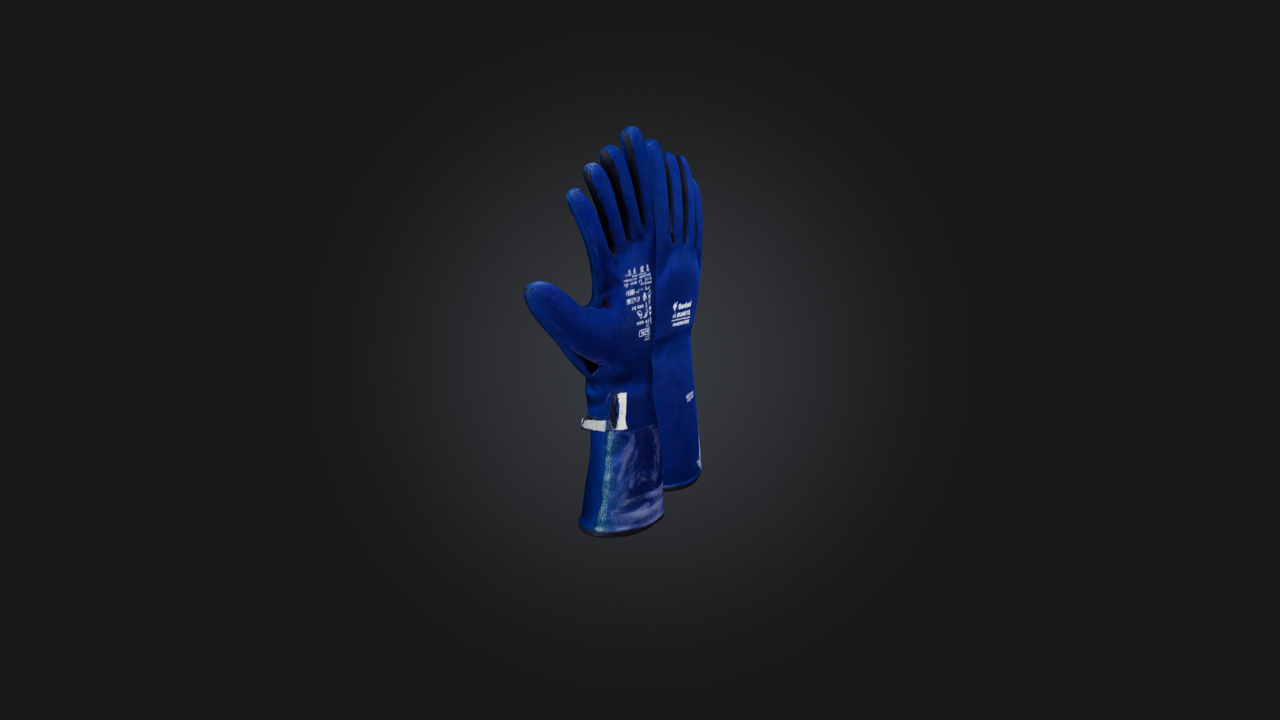 Thermal insulated gloves Low-poly 3D model_6
