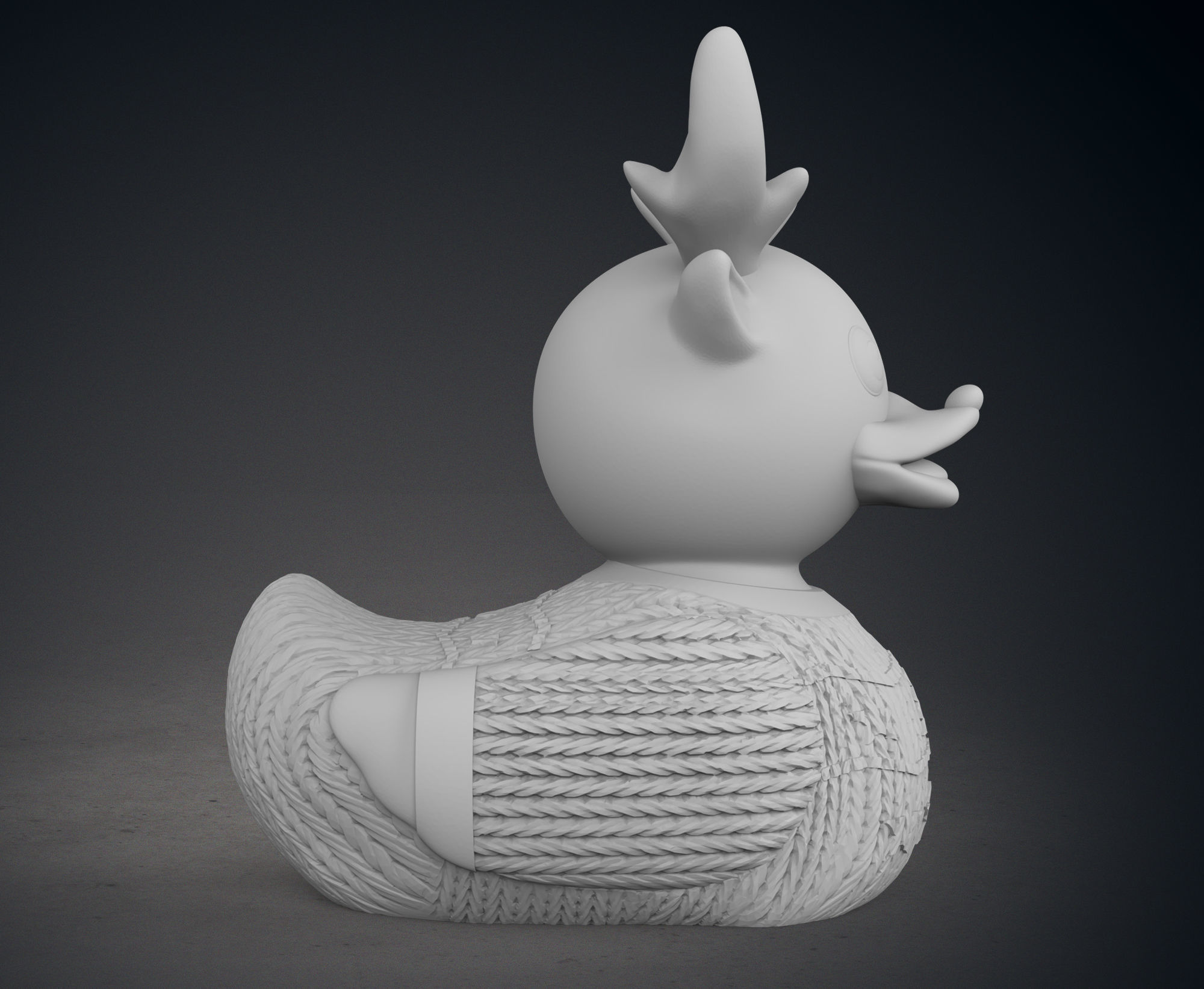 Cute Raindeer Rubber Duck With Christmas Themed Sweater 3D print model_8