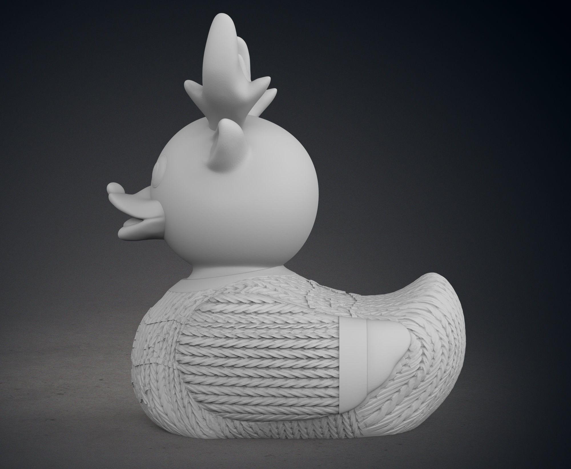 Cute Raindeer Rubber Duck With Christmas Themed Sweater 3D print model_4