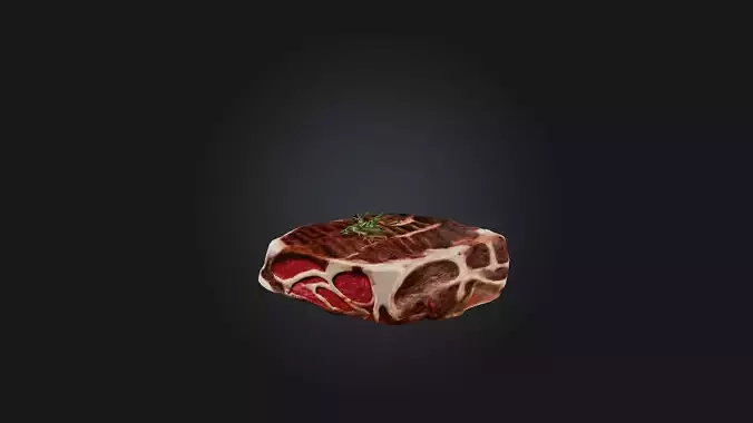 T-Bone Steak Model Low-poly 3D model