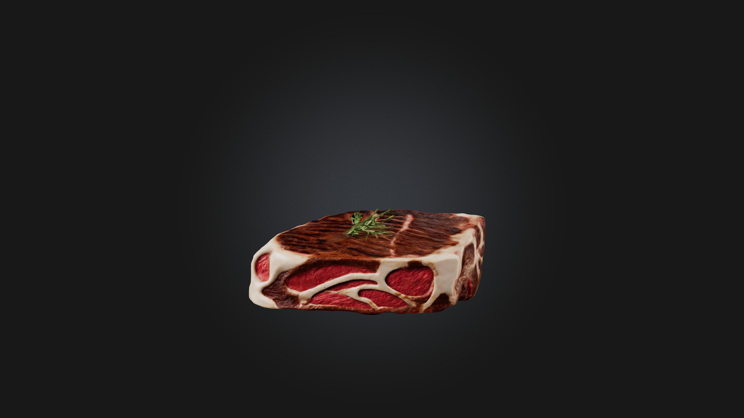 T-Bone Steak Model Low-poly 3D model_3
