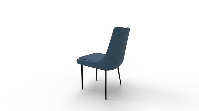Harlen Upholstered Side Chair 3D model 5