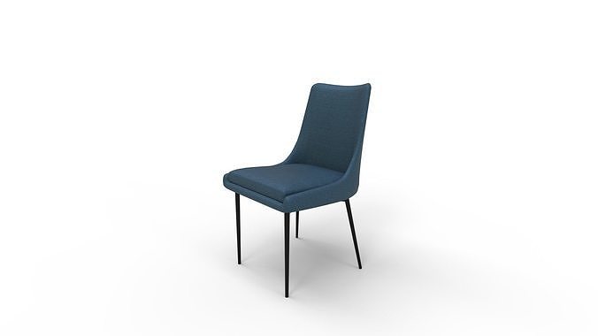 Harlen Upholstered Side Chair 3D model 4