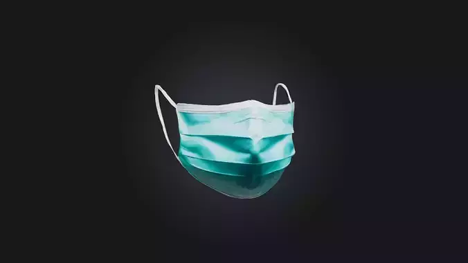 Surgical Mask Low-poly 3D model