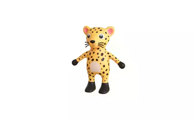 High-Quality 3D Cute Leopard for Games 