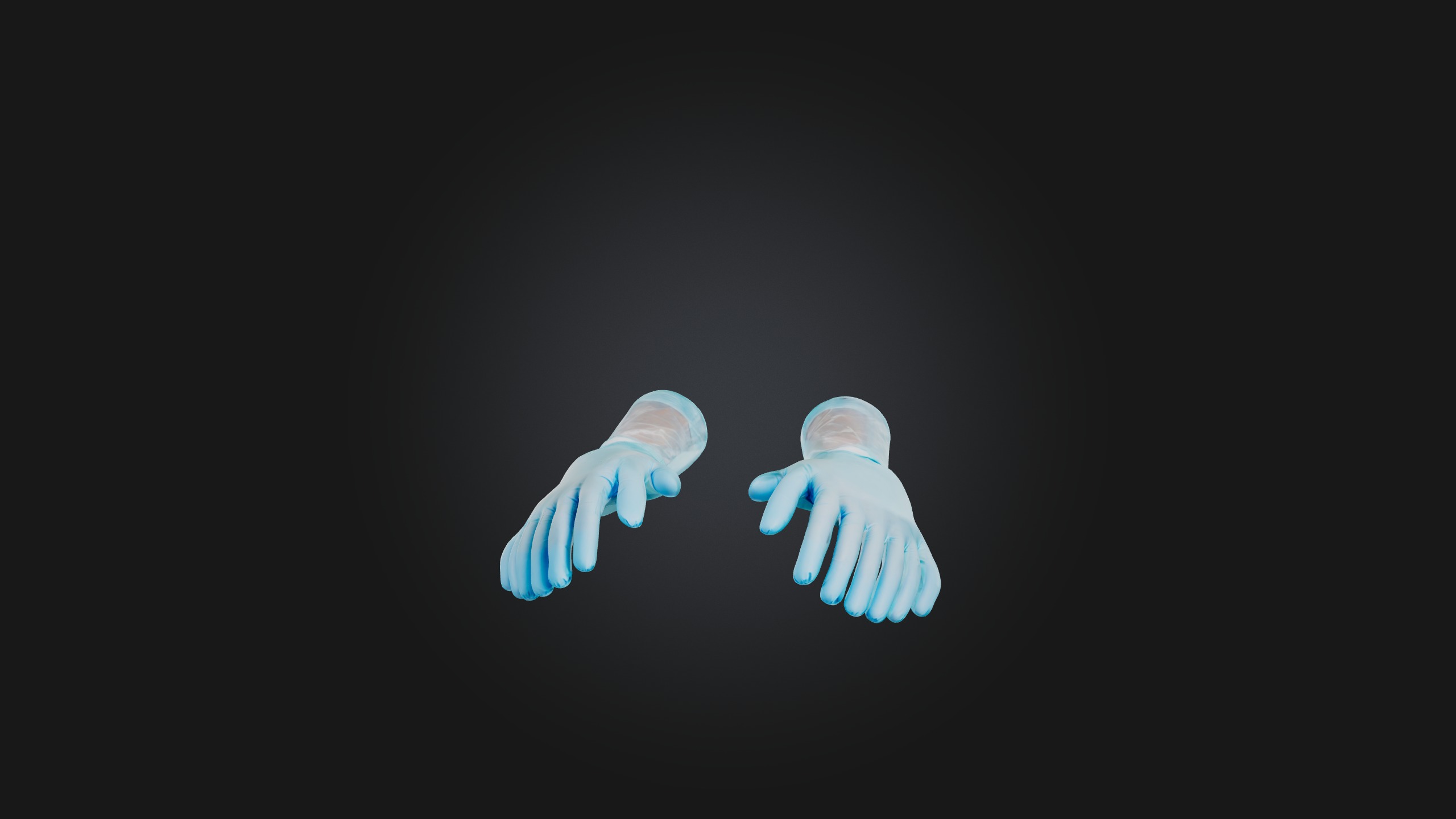Surgical Gloves Low-poly 3D model_1