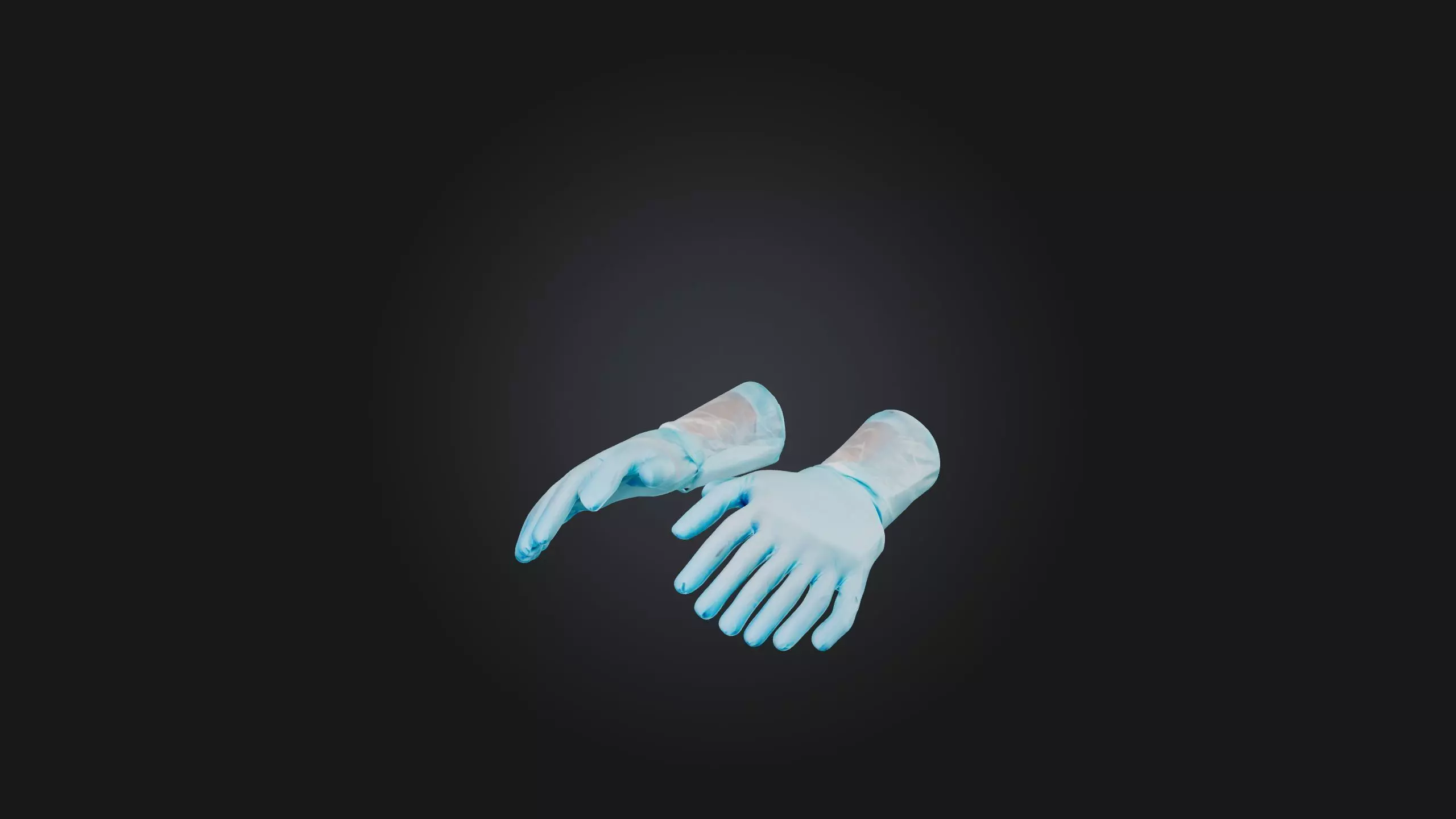 Surgical Gloves Low-poly 3D model_0