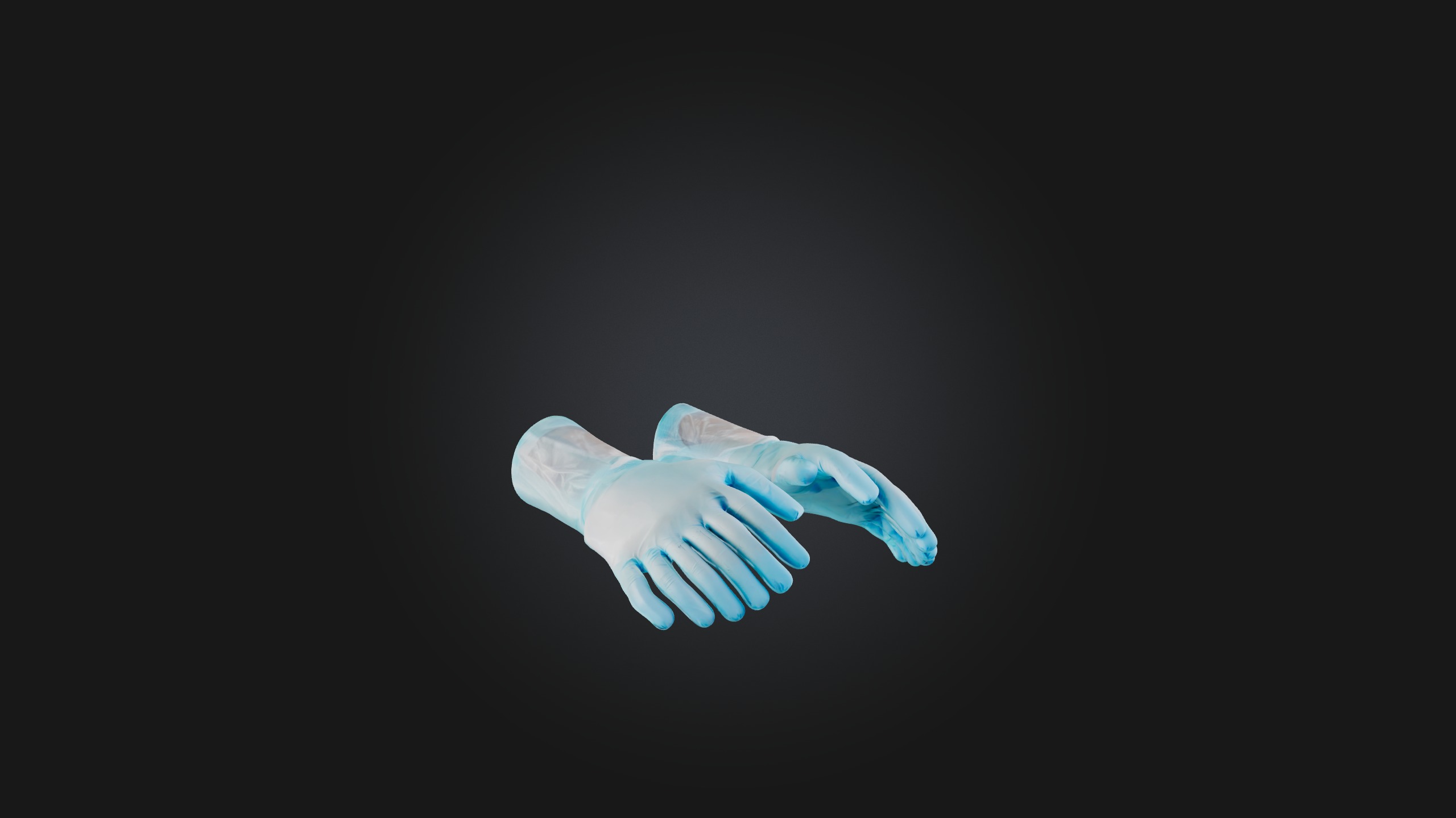 Surgical Gloves Low-poly 3D model_4