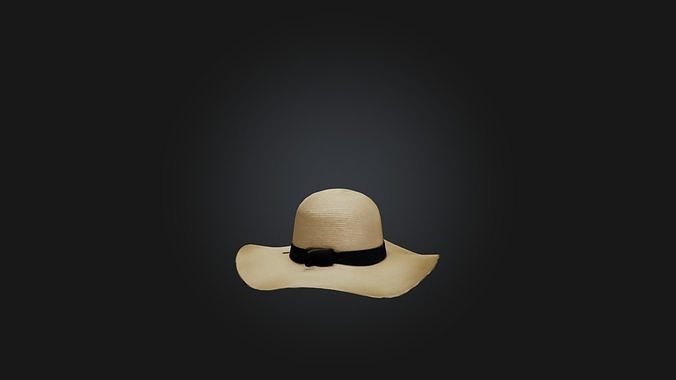 Sun Hat Low-poly 3D model