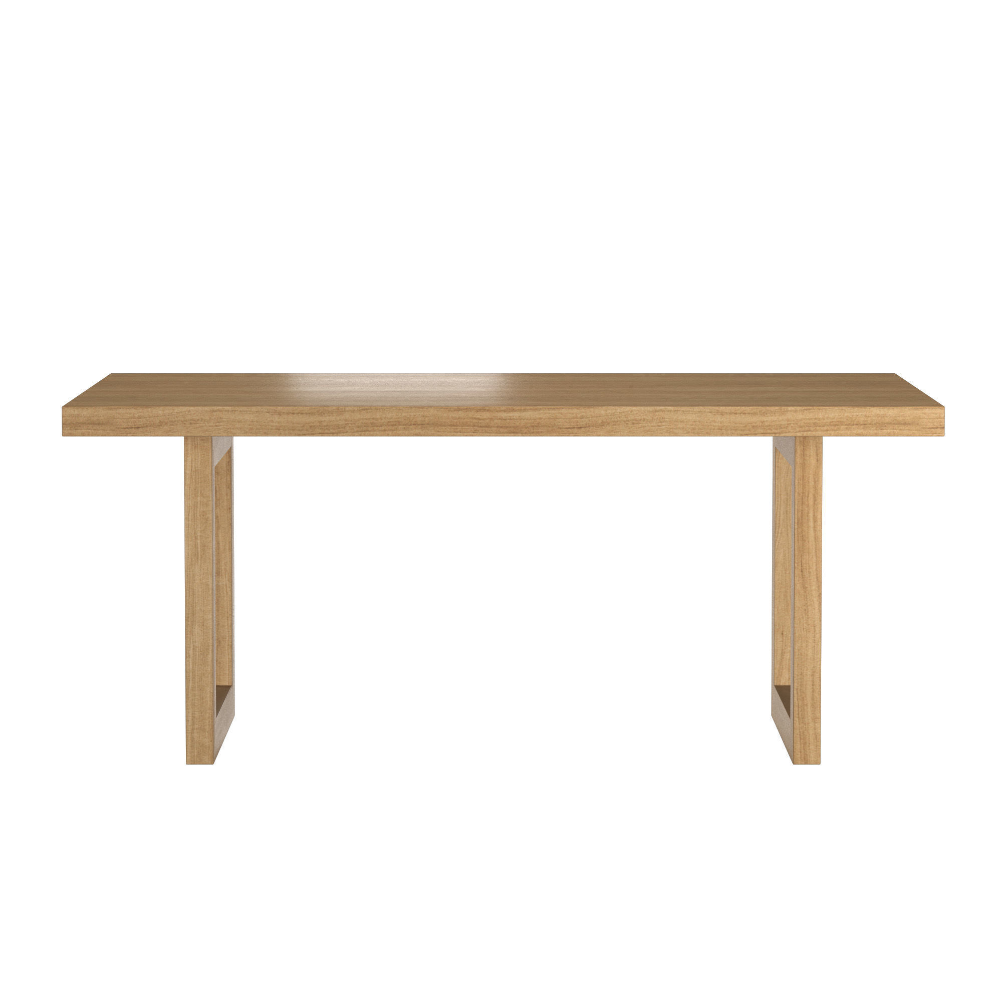 Oak Global Rectangular Dining Table 3D model_2