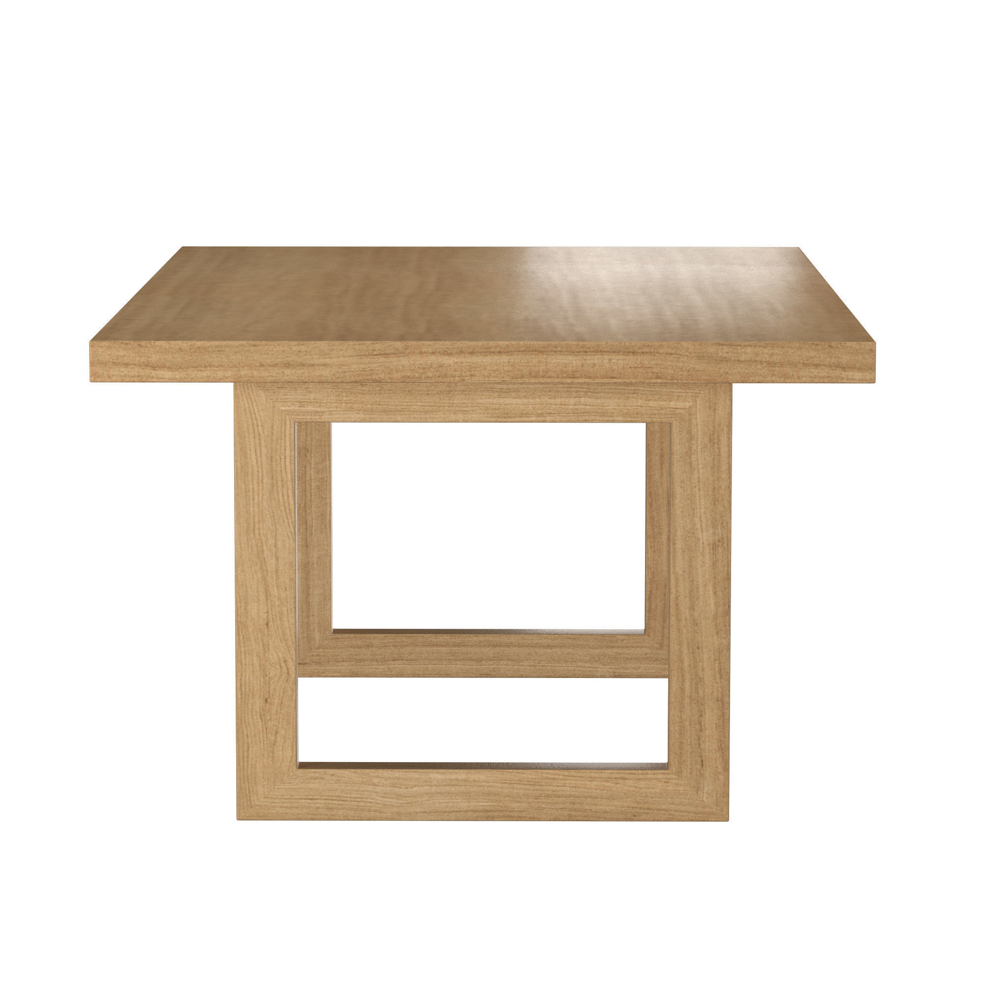 Oak Global Rectangular Dining Table 3D model_4