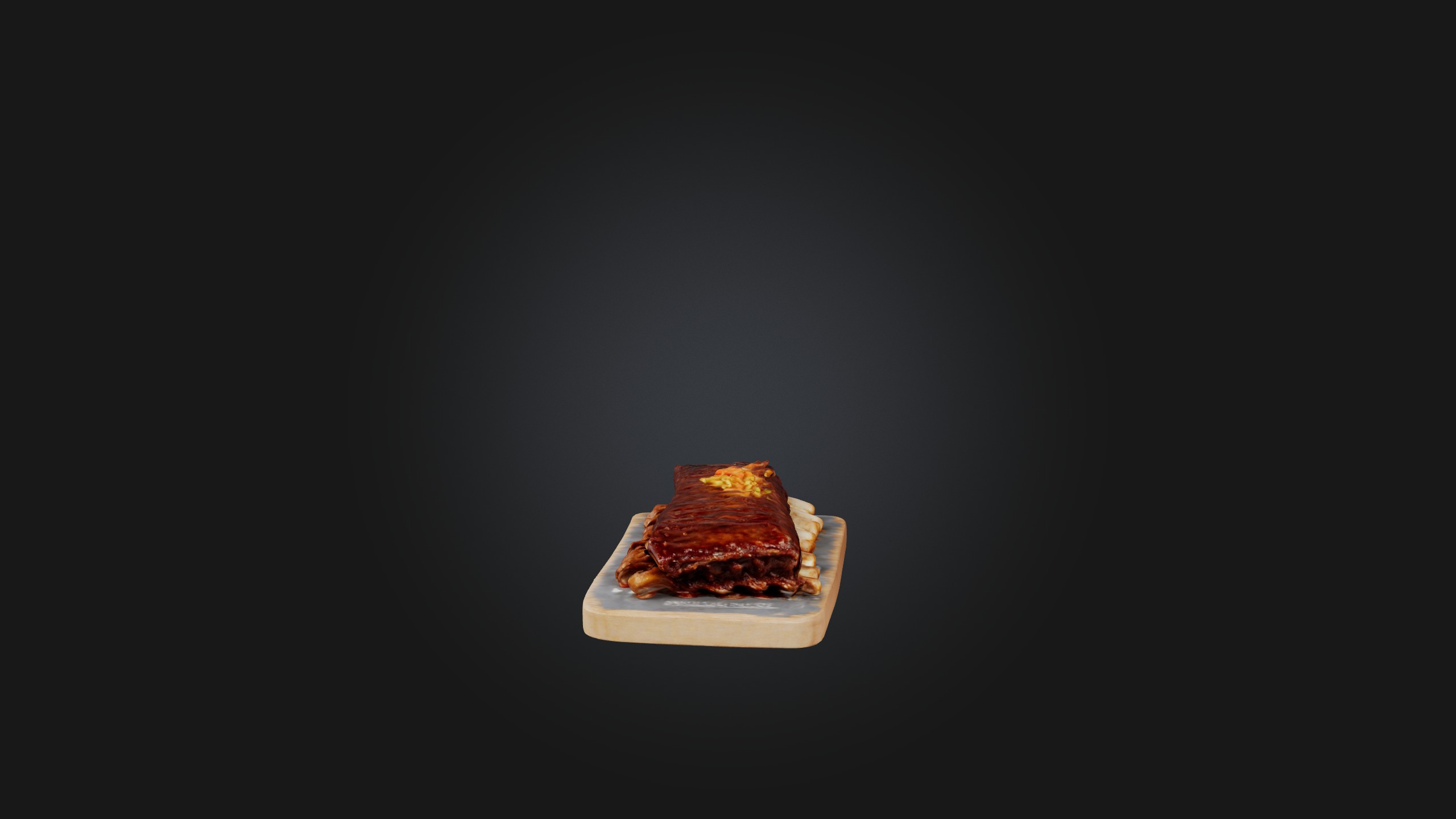 Spare Ribs Model Low-poly 3D model_3