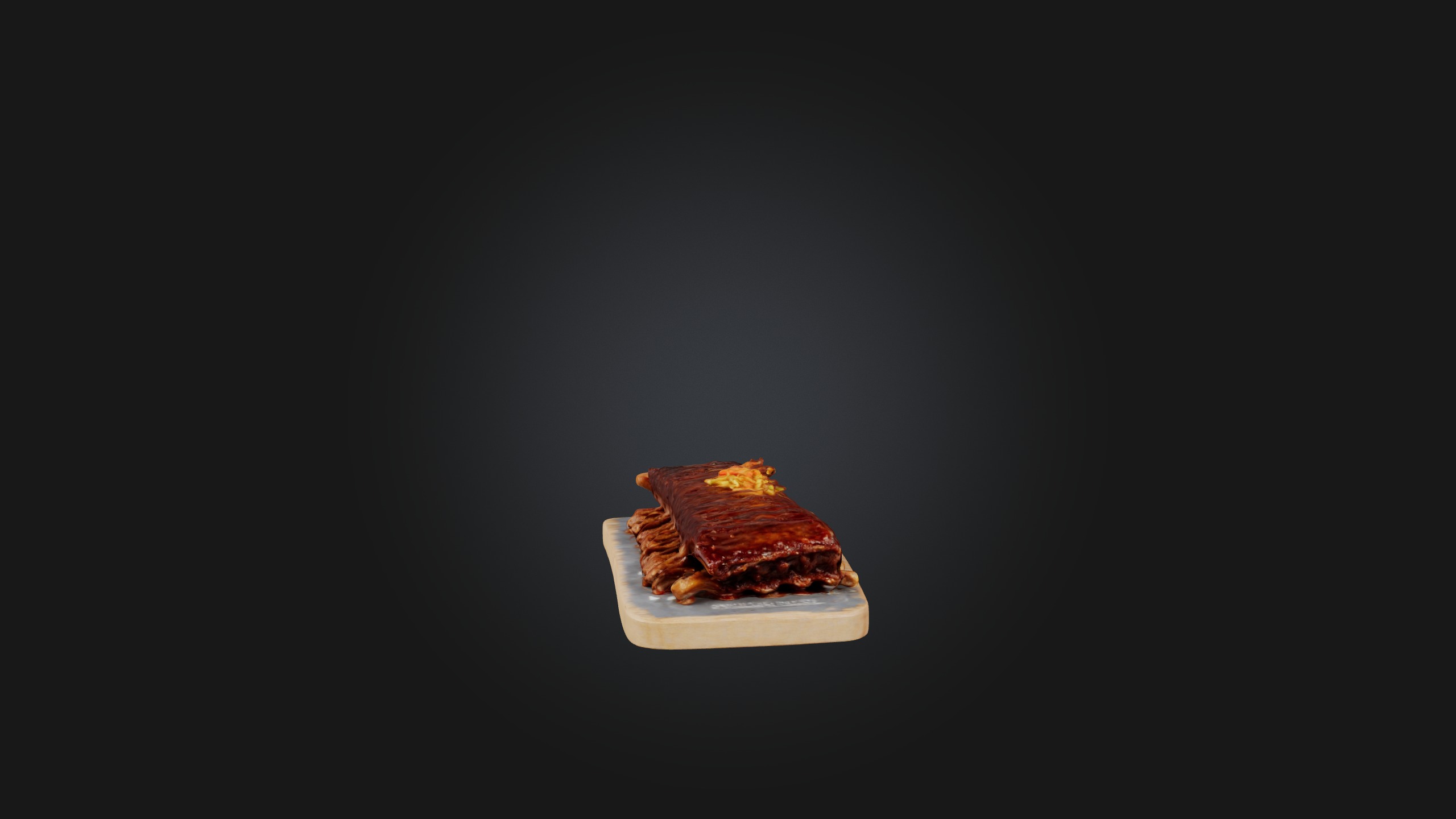 Spare Ribs Model Low-poly 3D model_5
