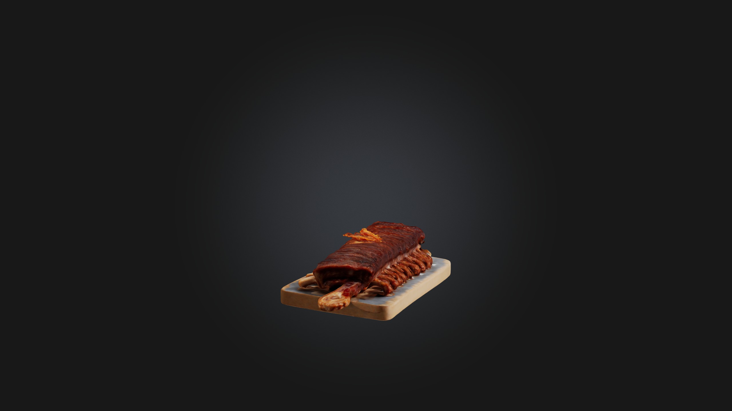 Spare Ribs Model Low-poly 3D model_9