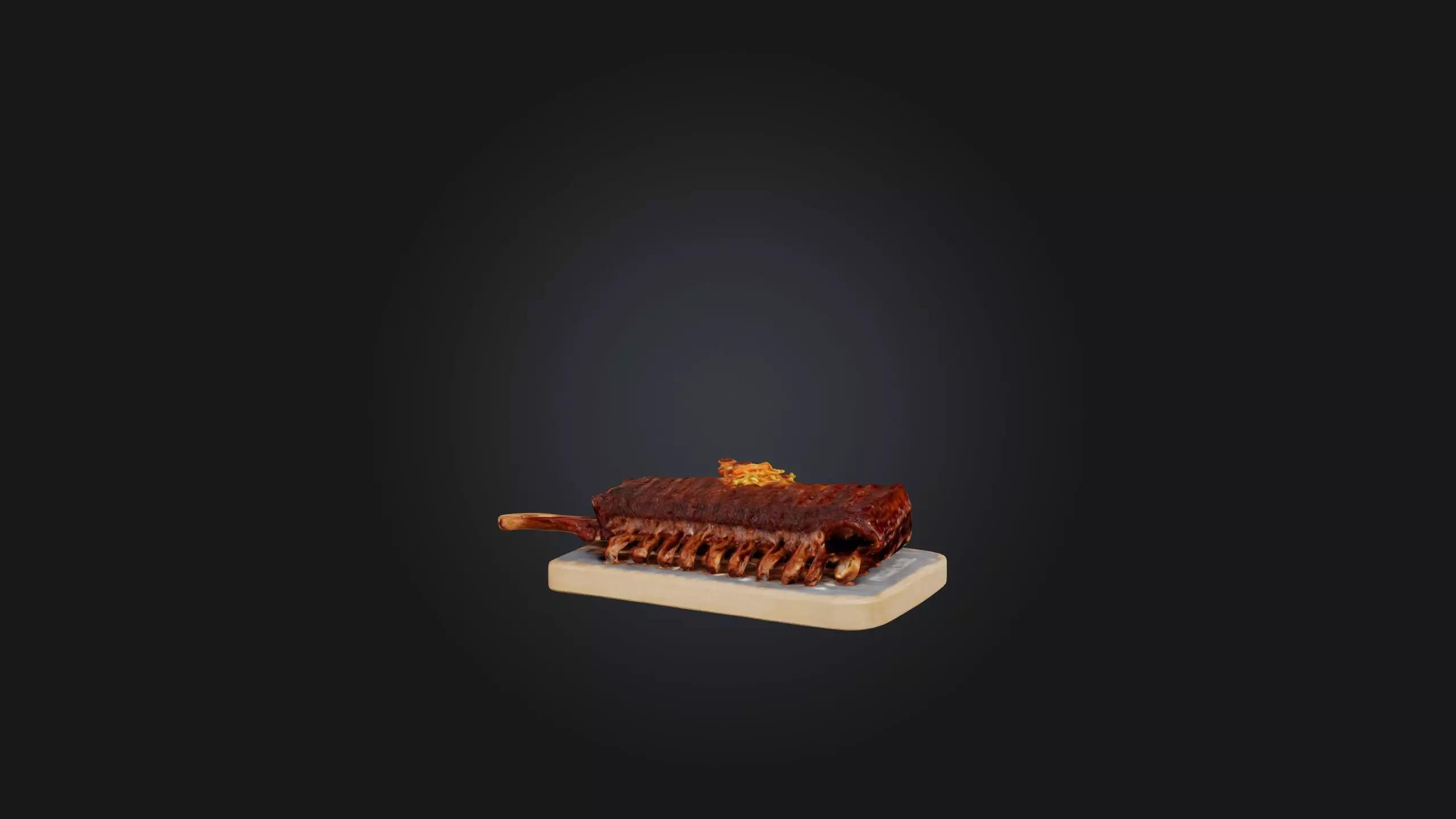 Spare Ribs Model Low-poly 3D model_0