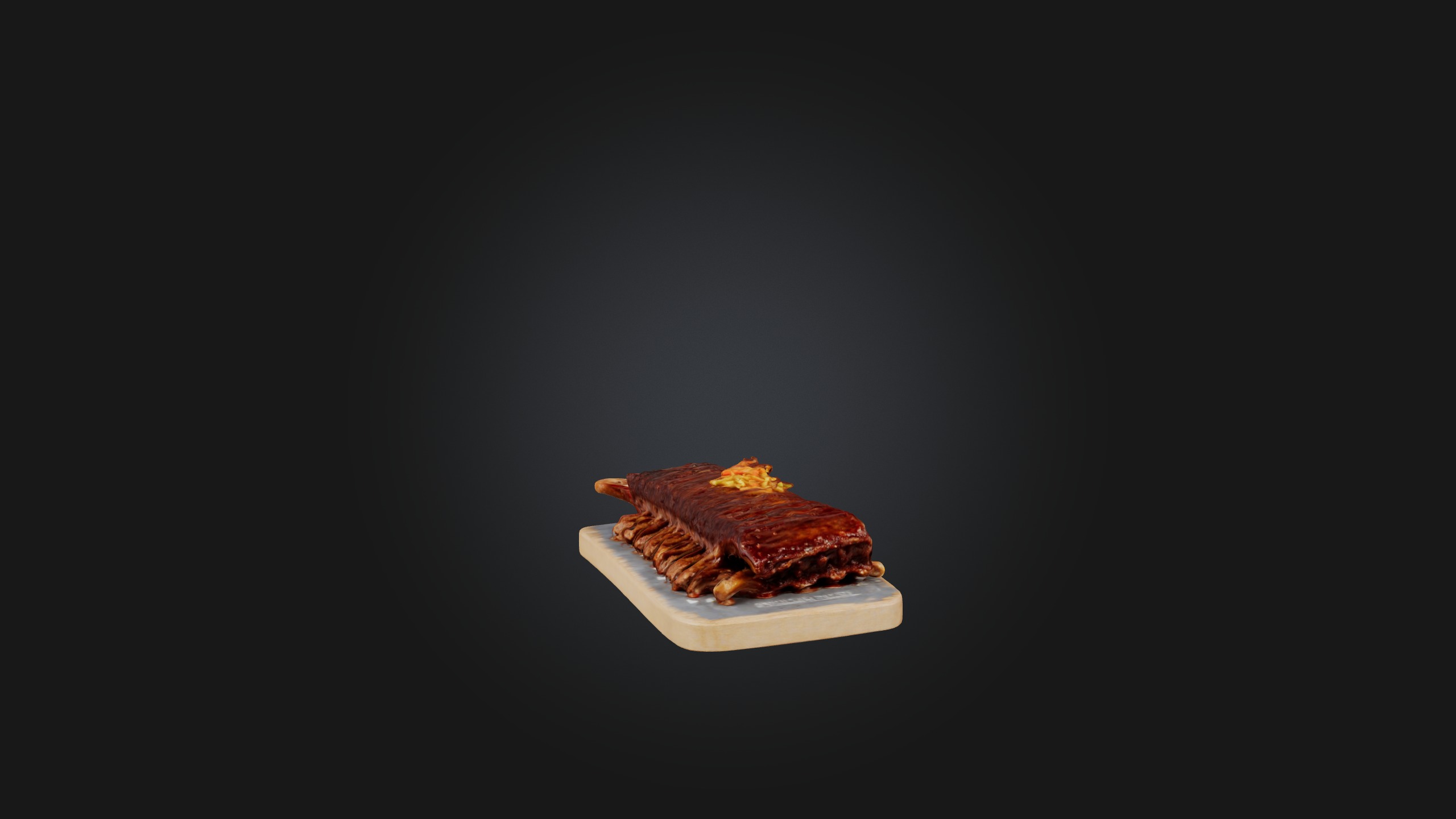 Spare Ribs Model Low-poly 3D model_6